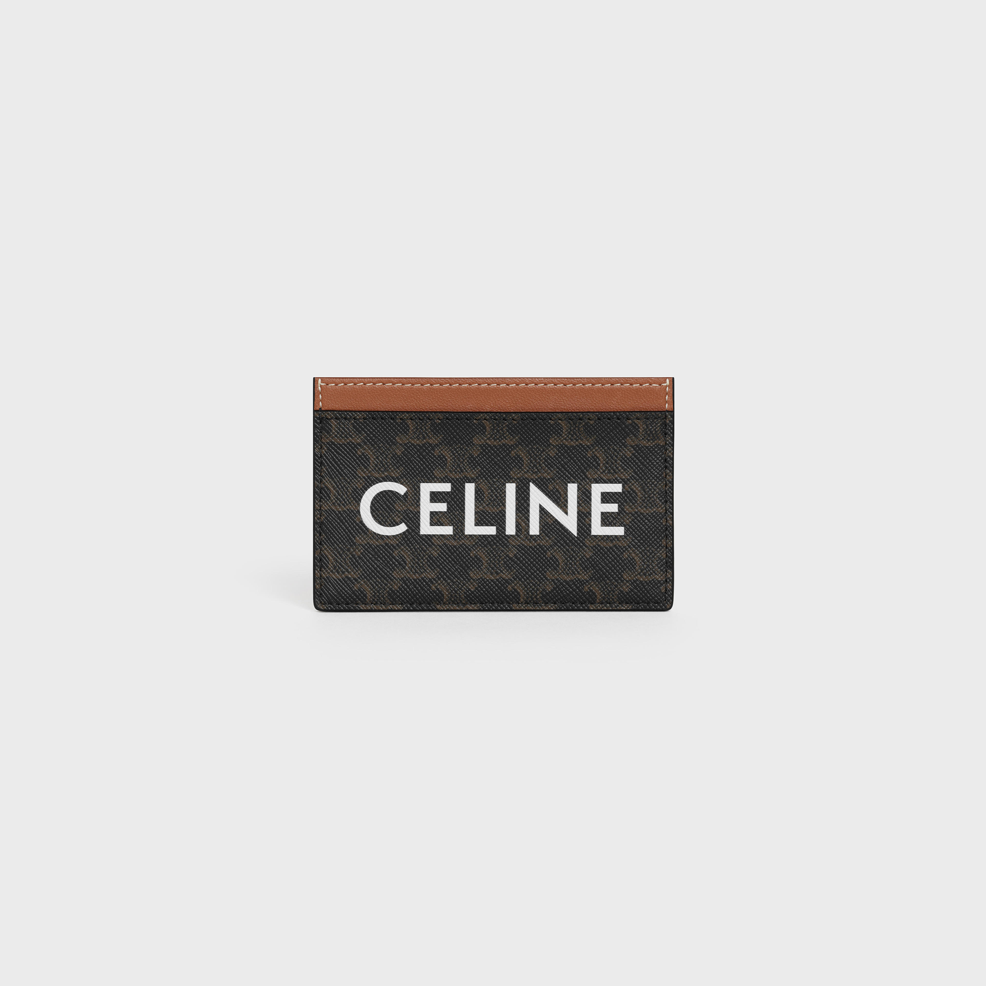 Card holder in Triomphe canvas with Celine Print