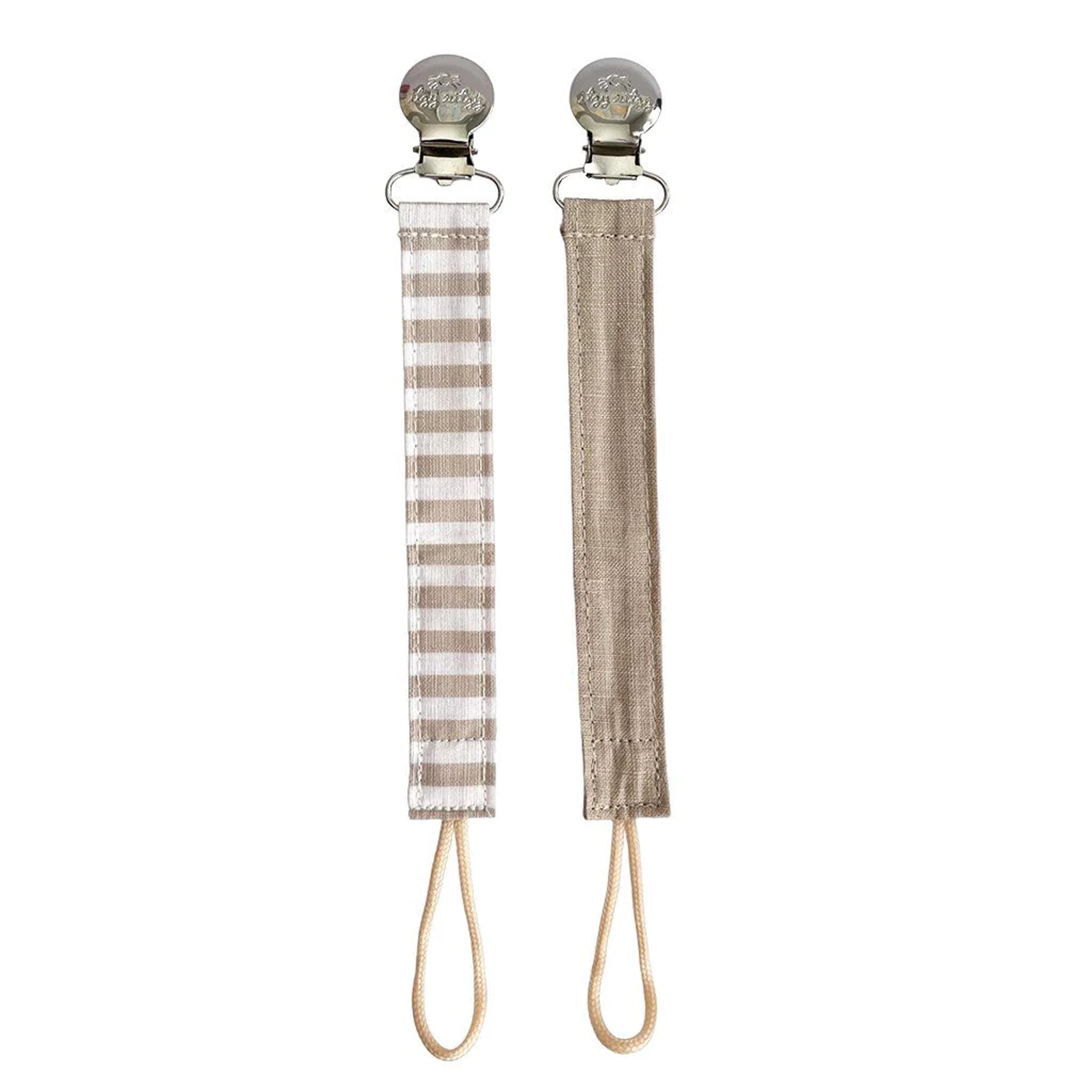 Itzy Clip™ Linen Pacifier Strap