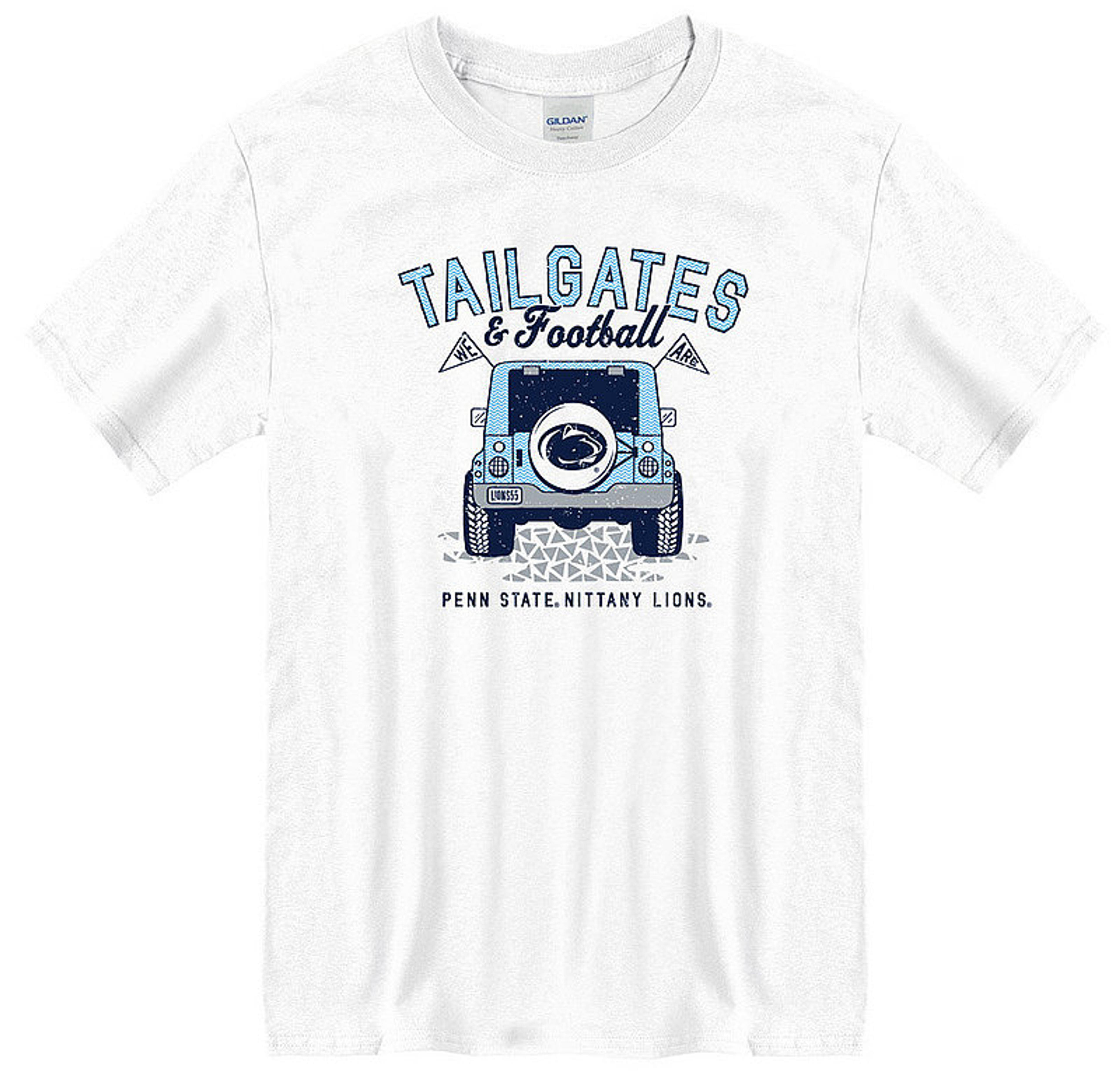 Penn State Tailgates & Football Jeep Tee White Nittany Lions (PSU)