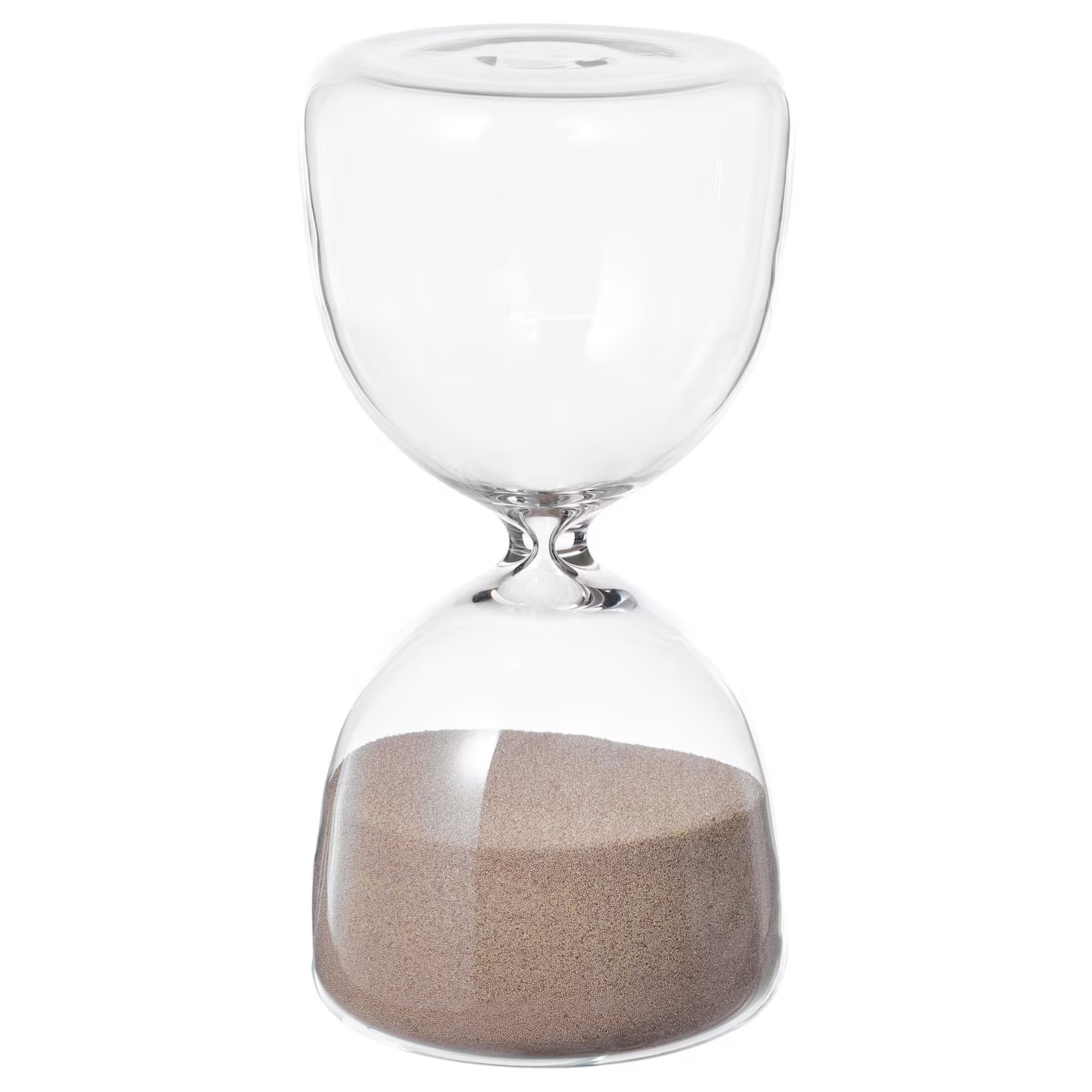 EFTERTÄNKA Decorative hourglass - clear glass/sand 6 "