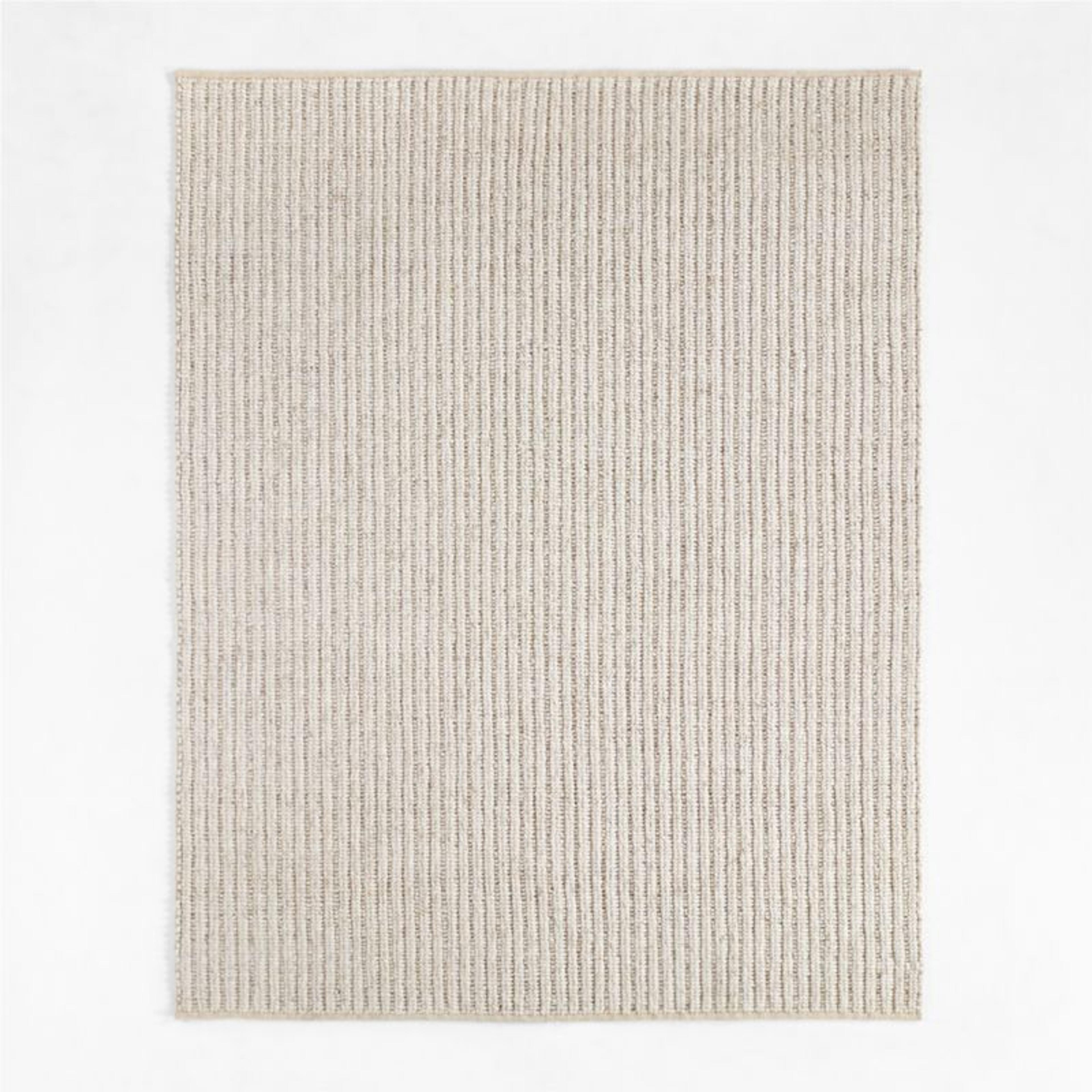 Prato Wool Grey Area Rug 6'x9' + Reviews | Crate and Barrel