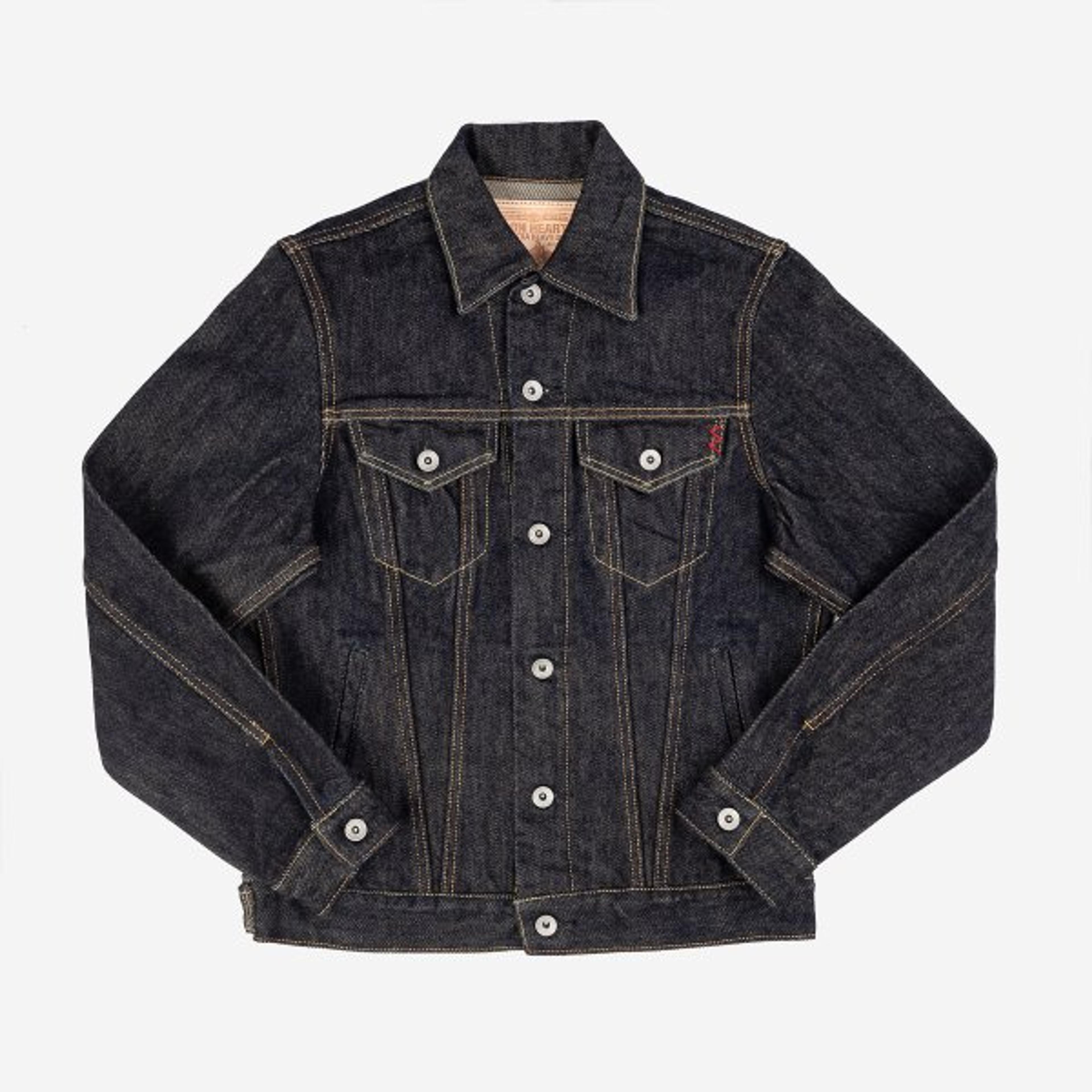 21oz Iron Heart Japanese Selvedge Denim Modified Type III Jacket in Indigo