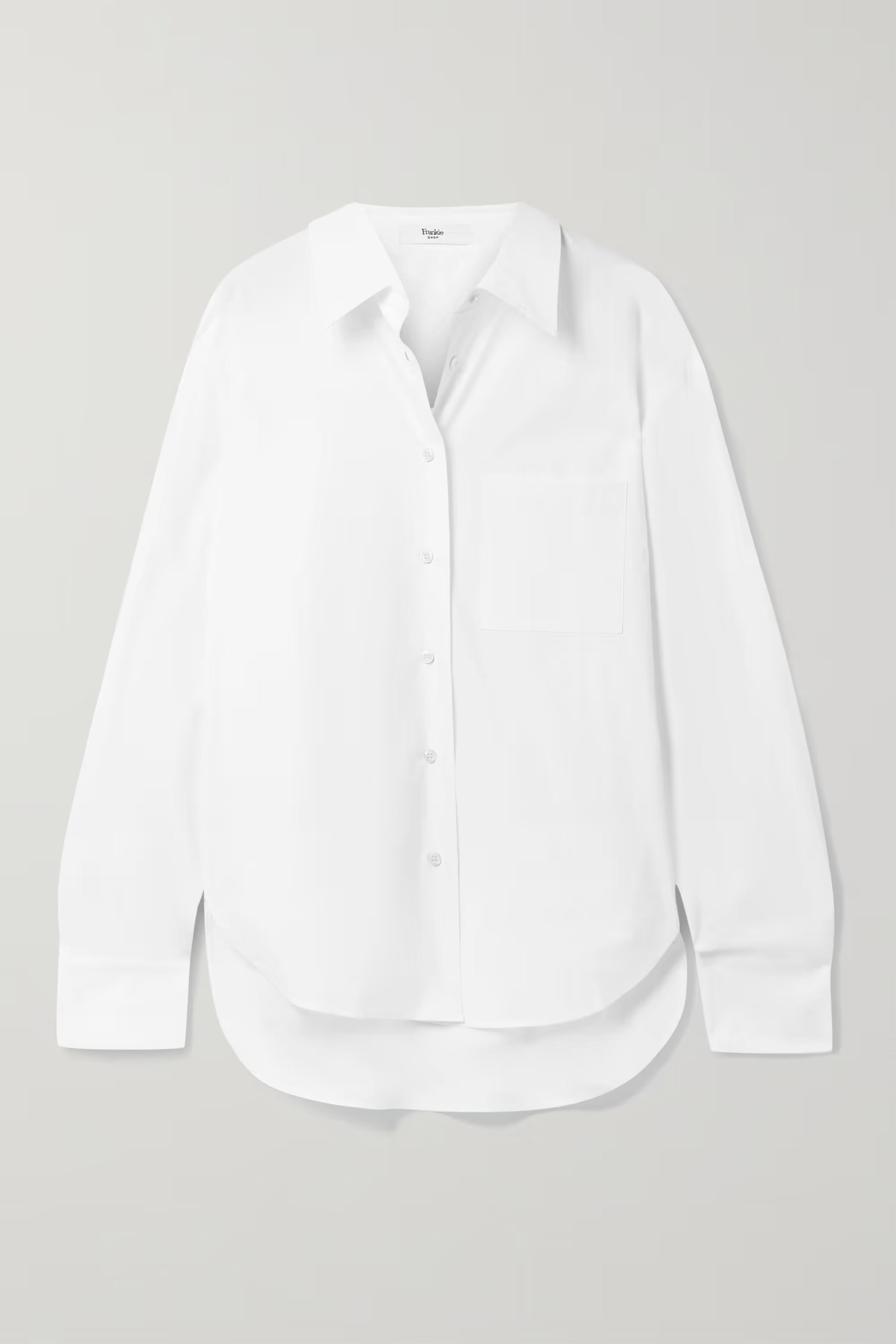 White Lui organic cotton-poplin shirt | FRANKIE SHOP | NET-A-PORTER