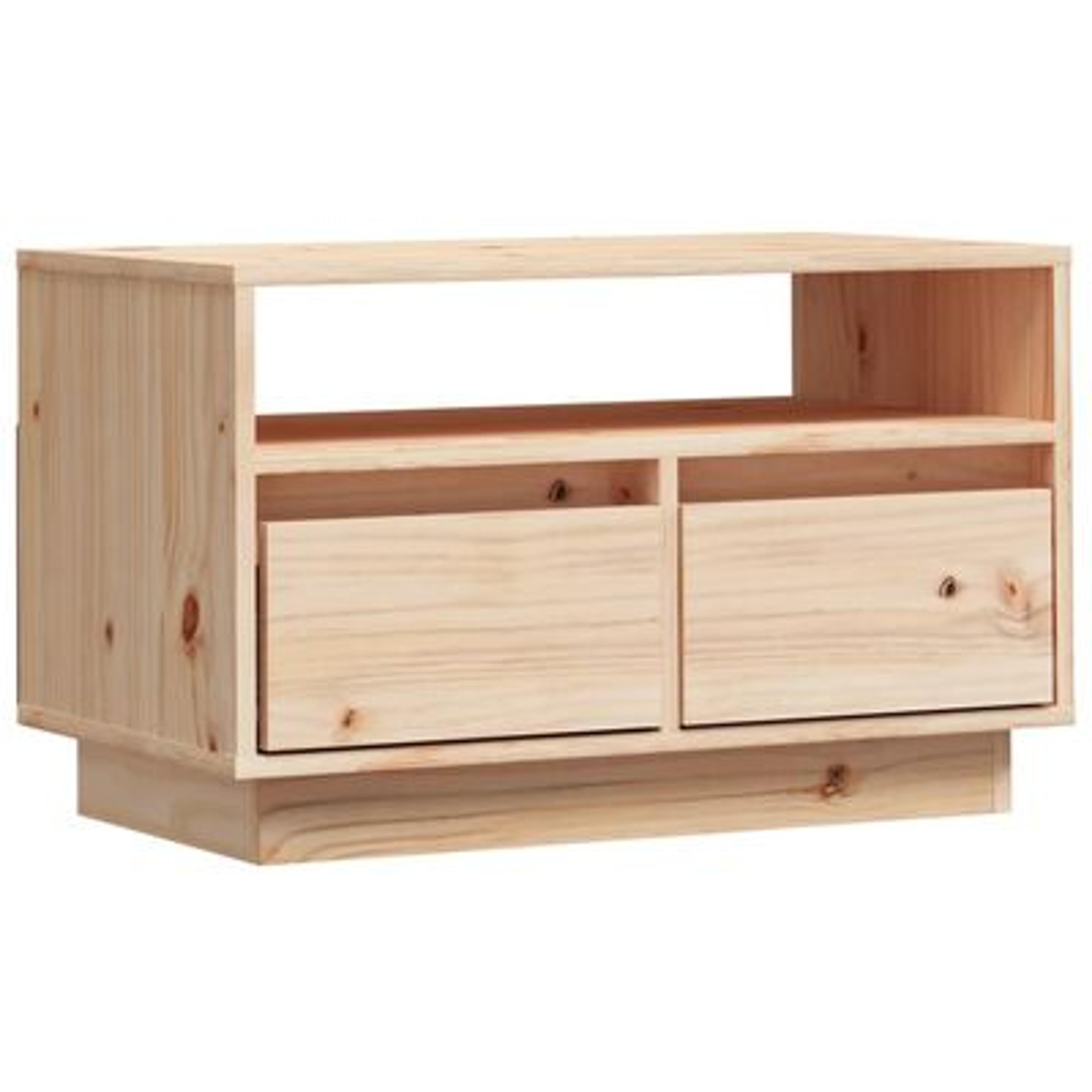 vidaXL TV Stand 23.6"x13.8"x14.6" Solid Wood Pine