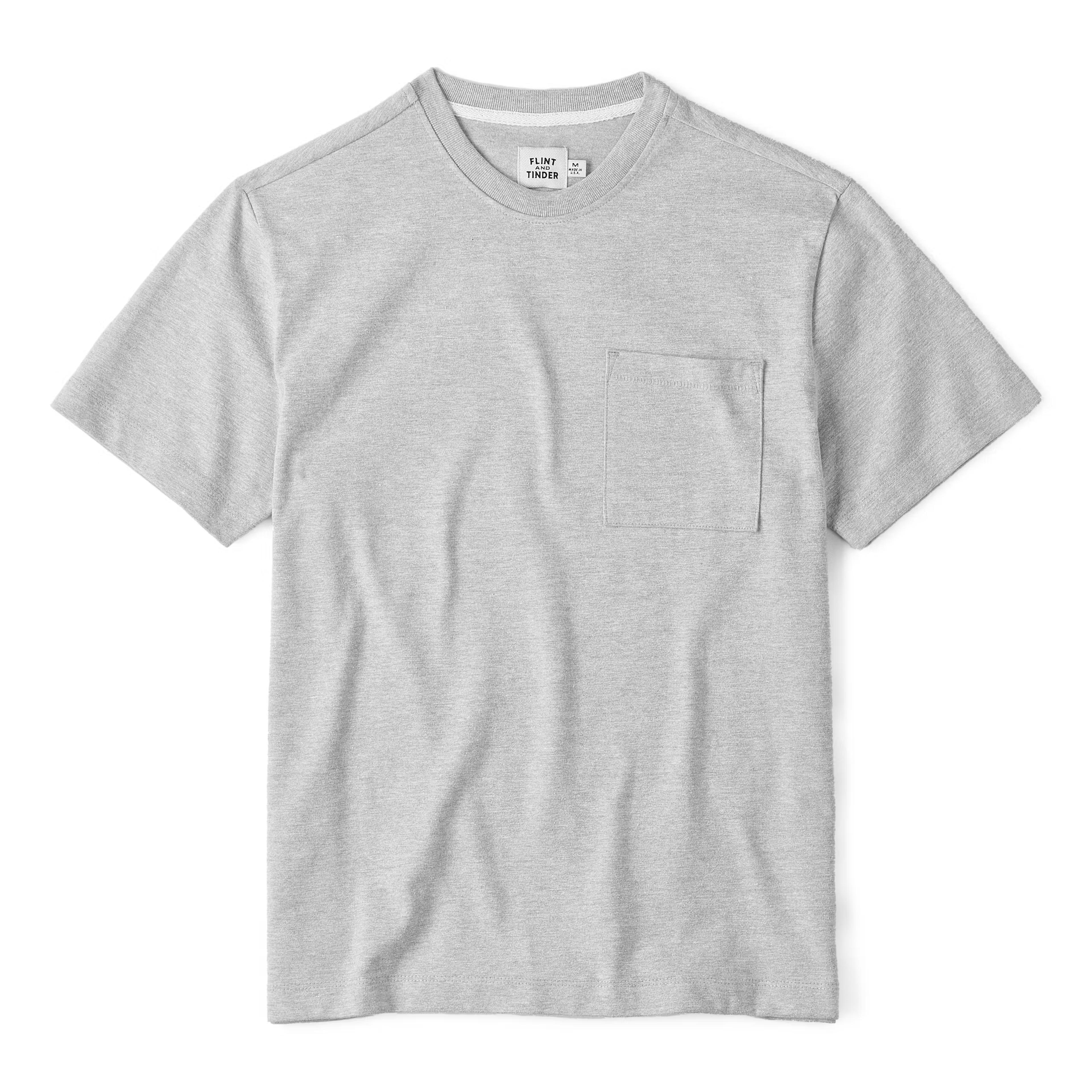 Flint and Tinder American Heavyweight Pocket T-Shirt - Heather Grey | T-Shirts | Huckberry