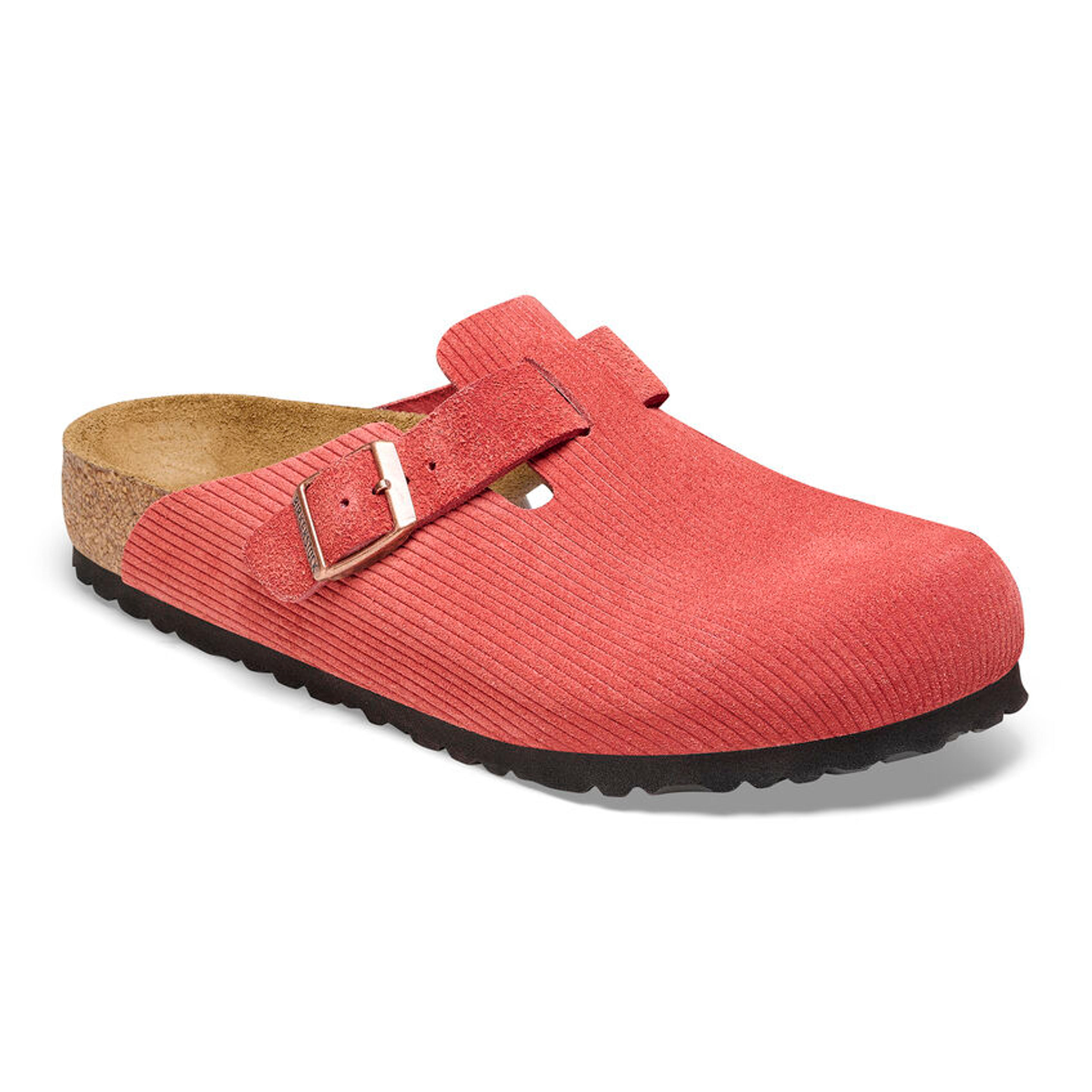 Boston Suede Embossed Sienna Red | BIRKENSTOCK