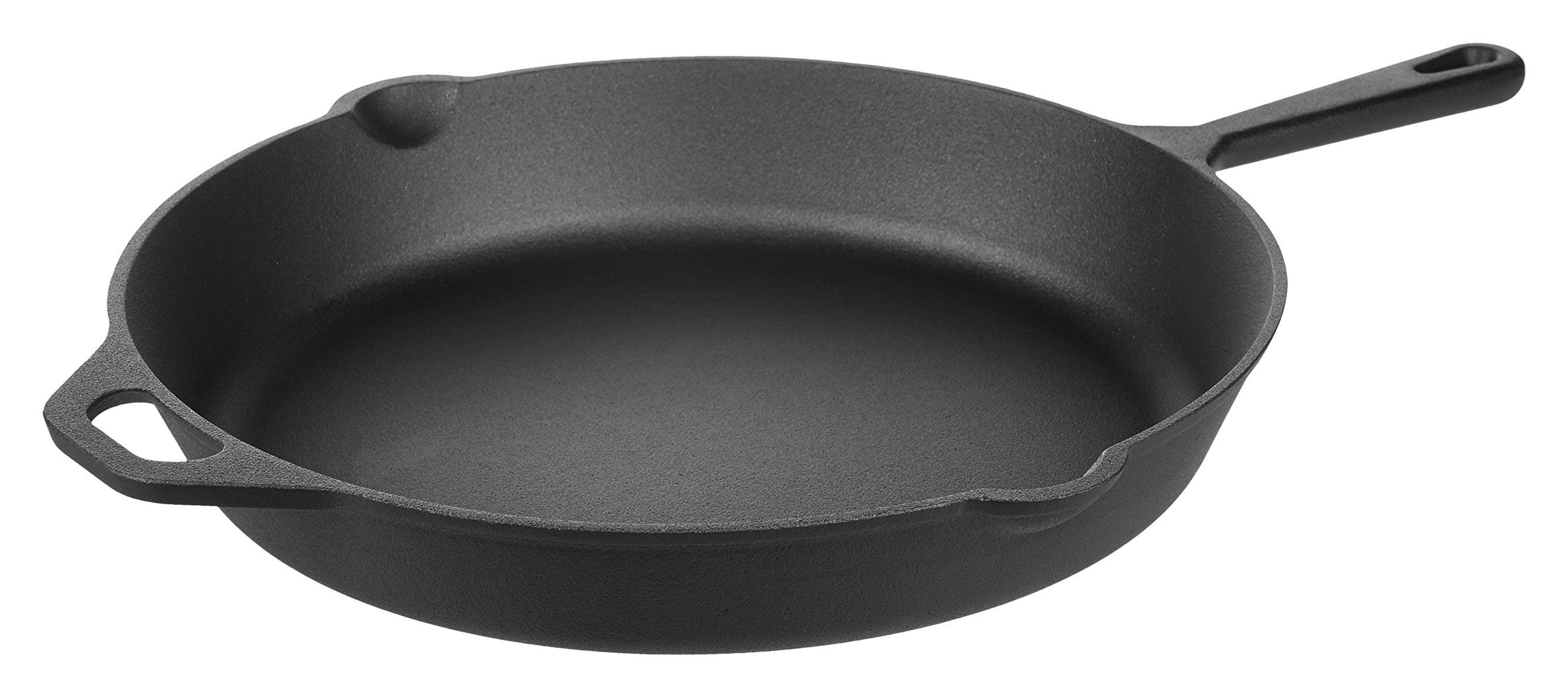 Amazon.com: Amazon Basics Pre Seasoned Cast Iron Skillet, 15-Inch, Black: Home & Kitchen