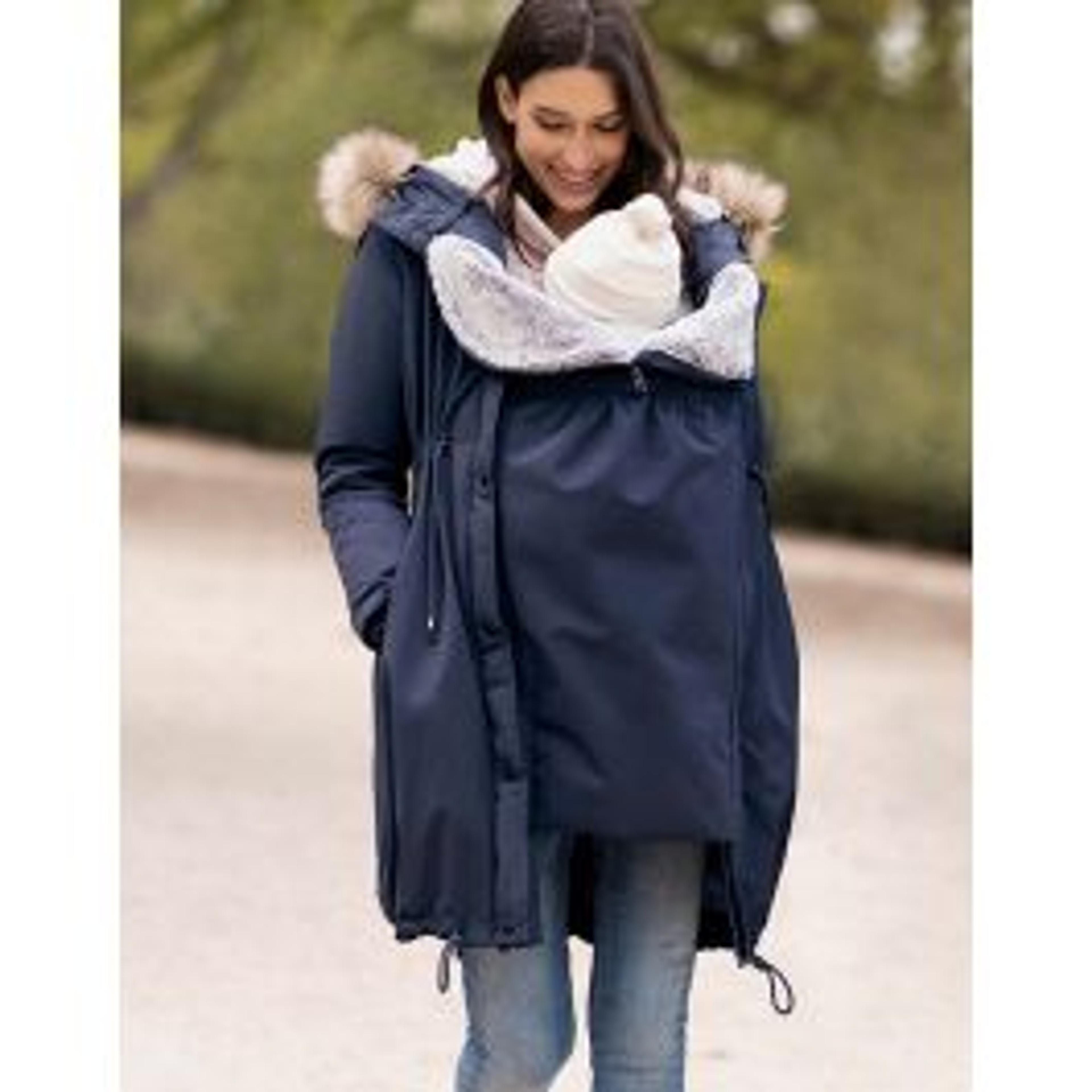 Navy Blue 3 in 1 Winter Maternity Parka | Seraphine
