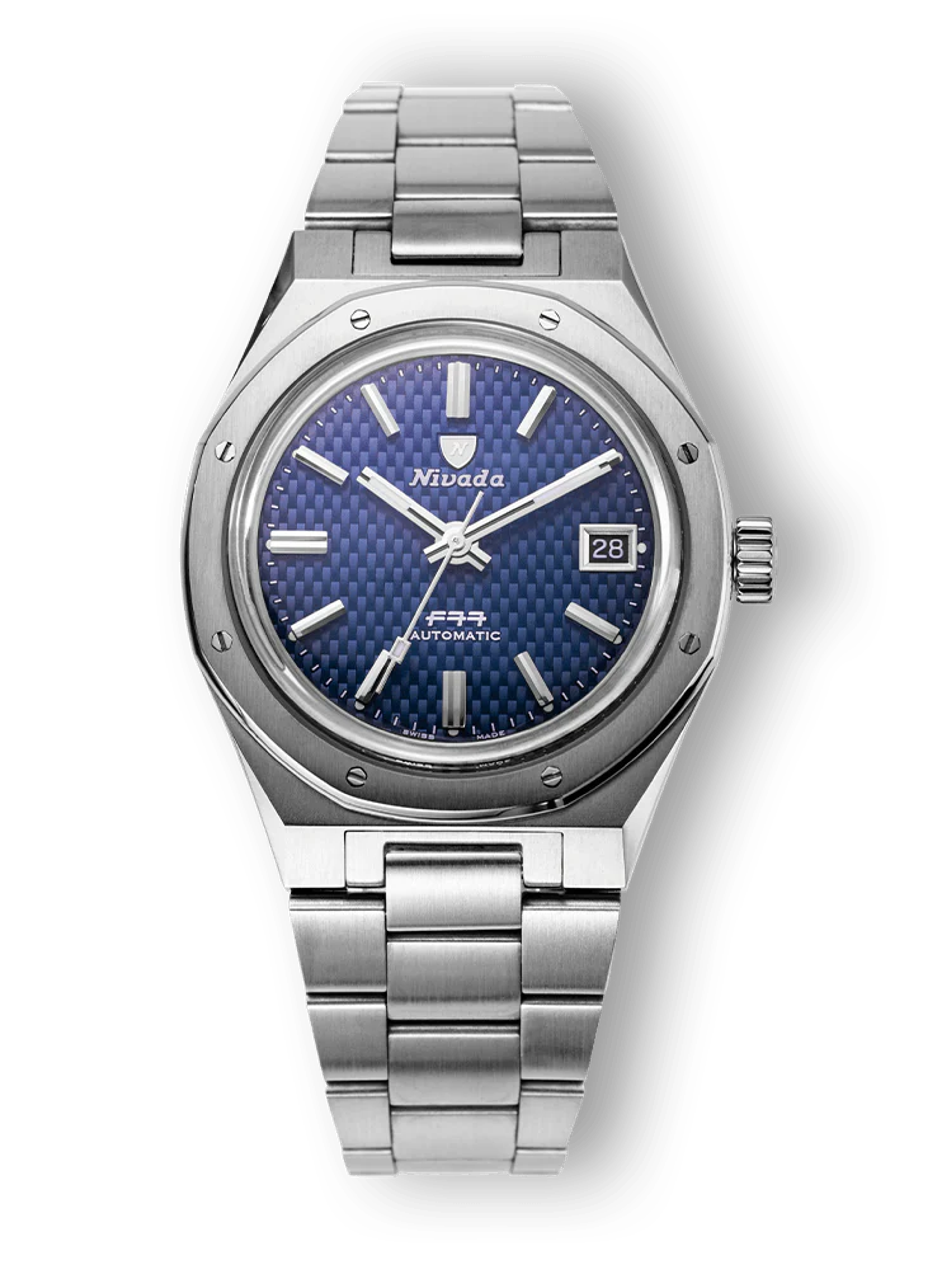 F77 Blue With Date – Nivada Grenchen
