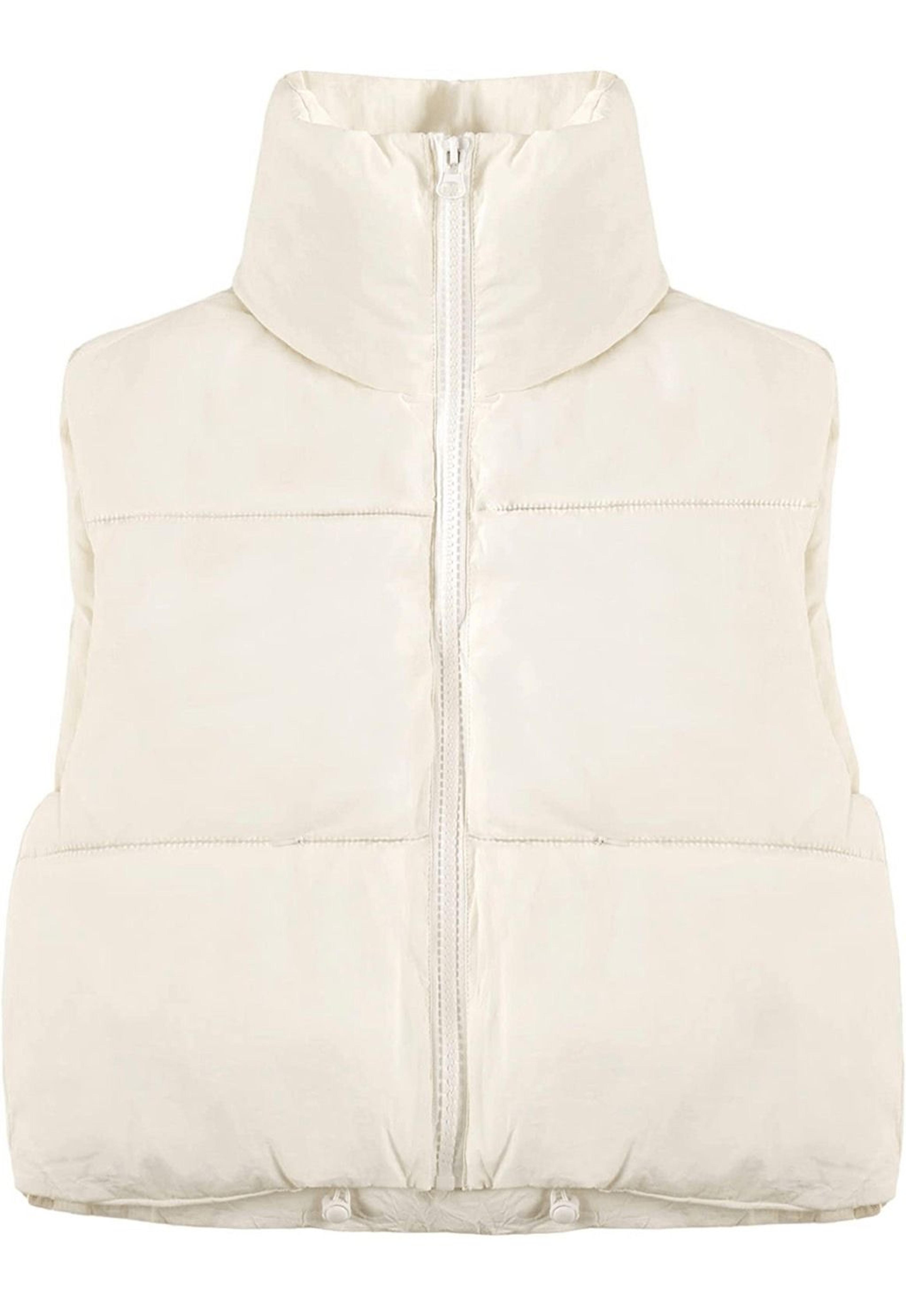 Merokeety Cropped Puffer Vest Zip Up Large