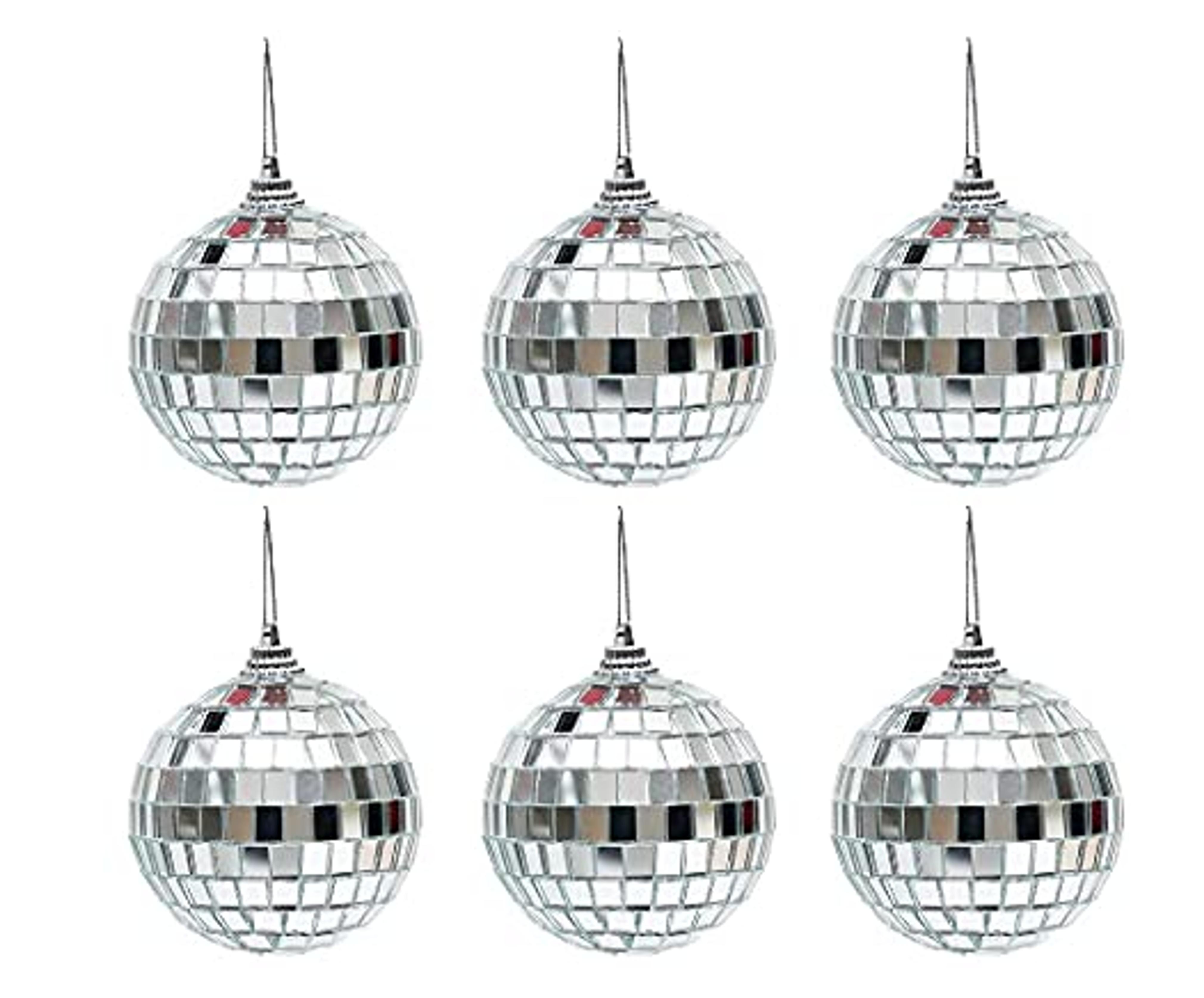 HORNO 6 Piece Mirror Disco Ball for Home Decorations, School Festivals,Stage Props, Christmas Party Favor and Supplies