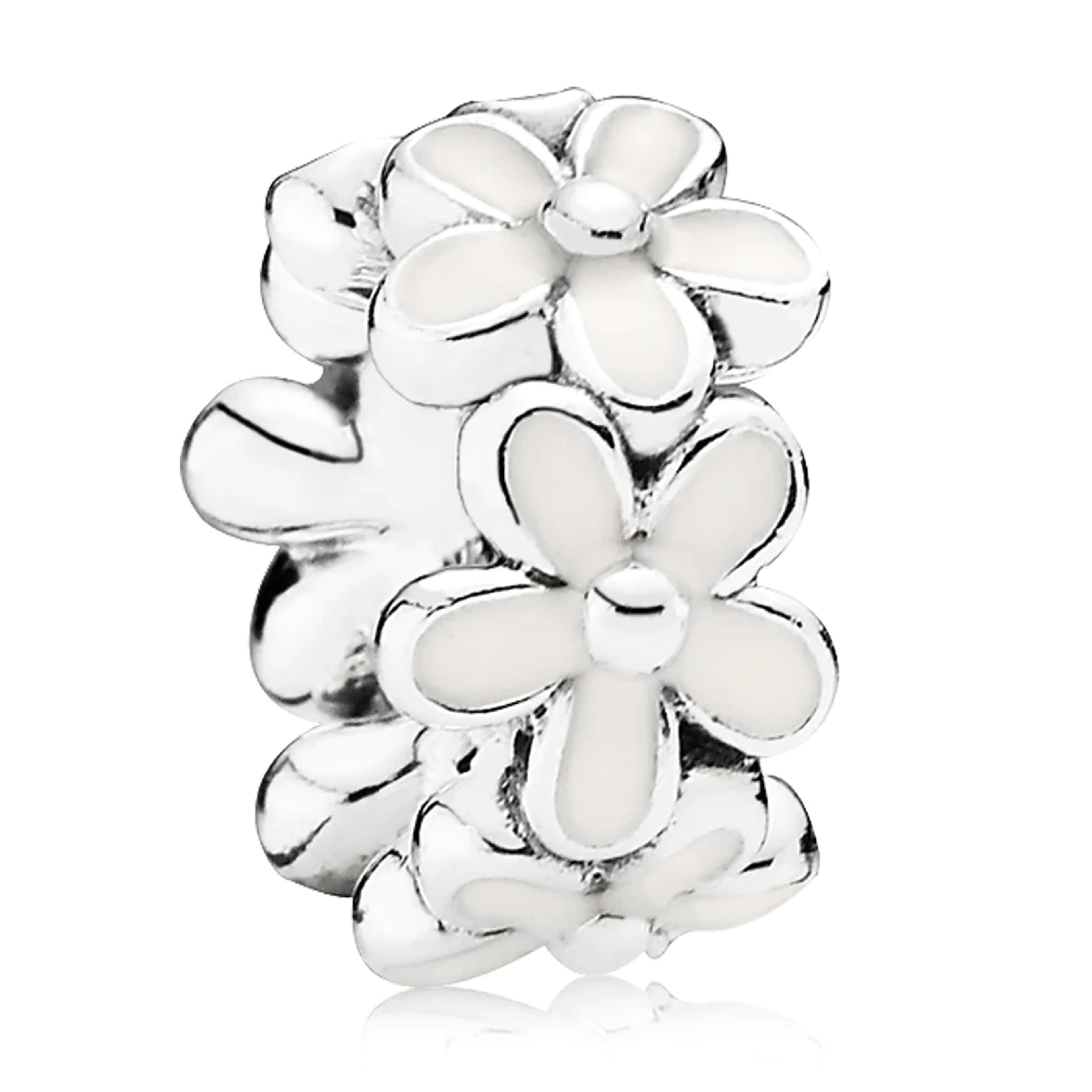 Pandora Darling Daisies with White Enamel Spacer – Pancharmbracelets