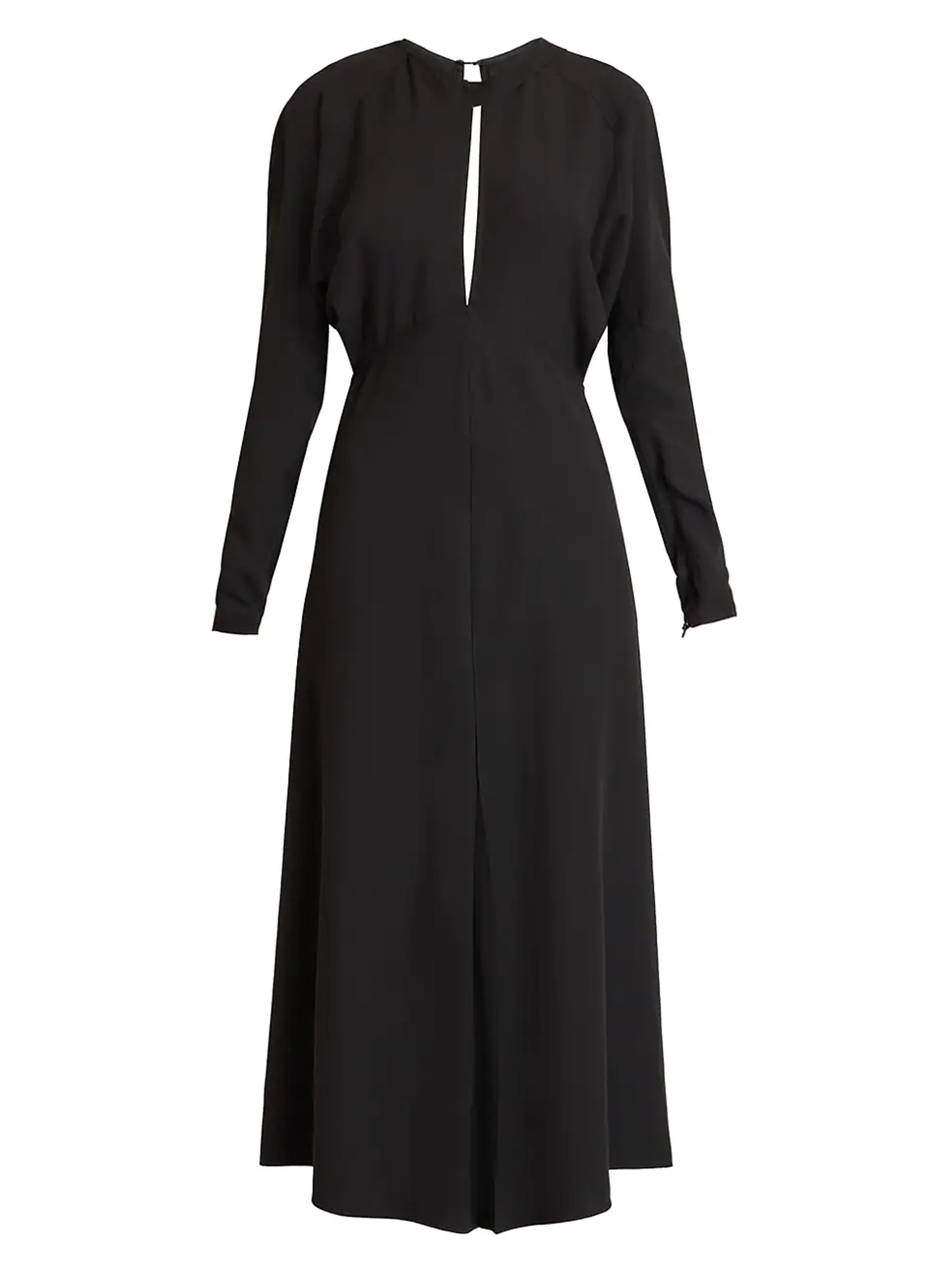 Shop Victoria Beckham Dolman-Sleeve Keyhole Midi-Dress | Saks Fifth Avenue