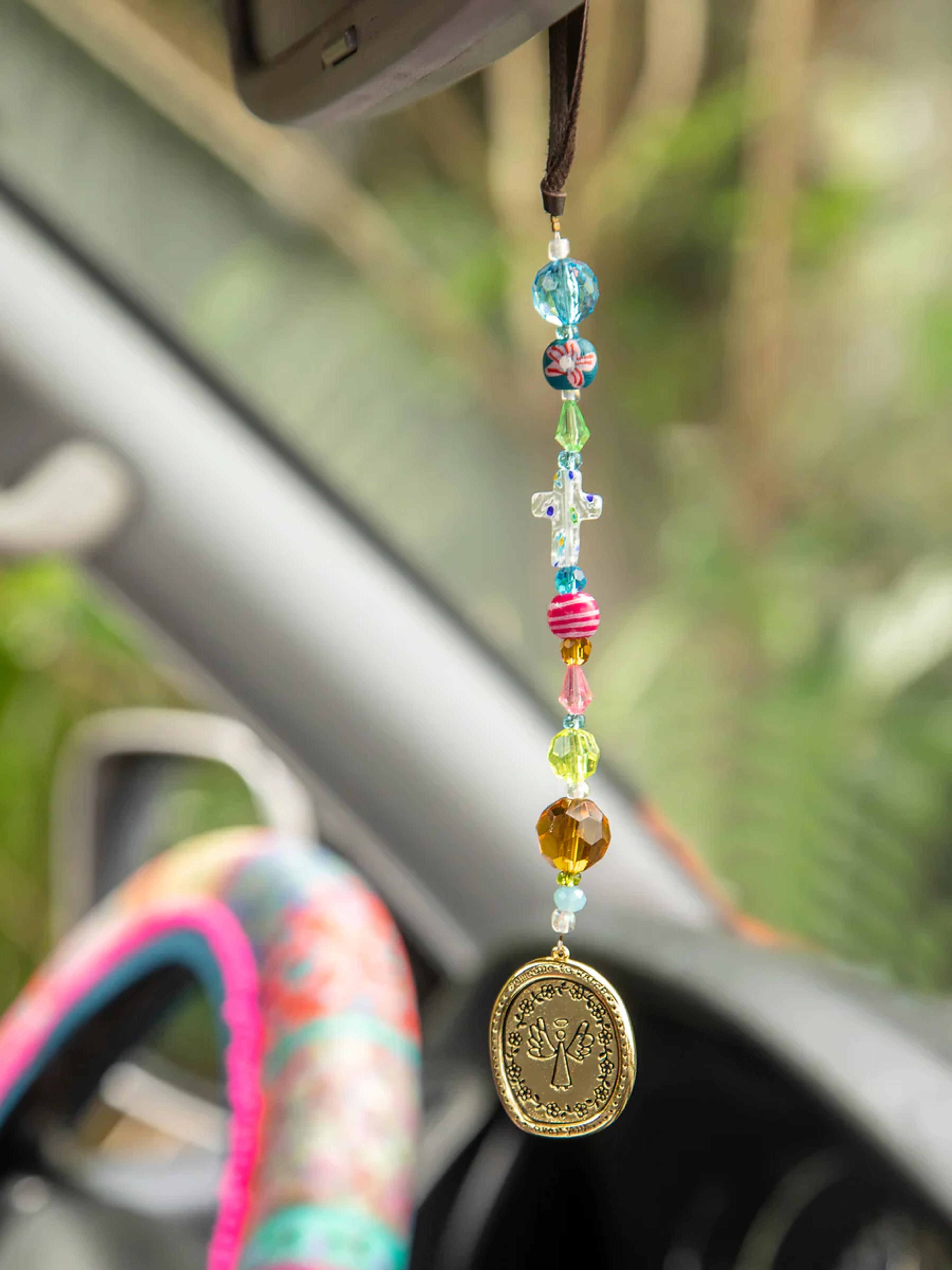 Beaded Token Car Charm - Angel