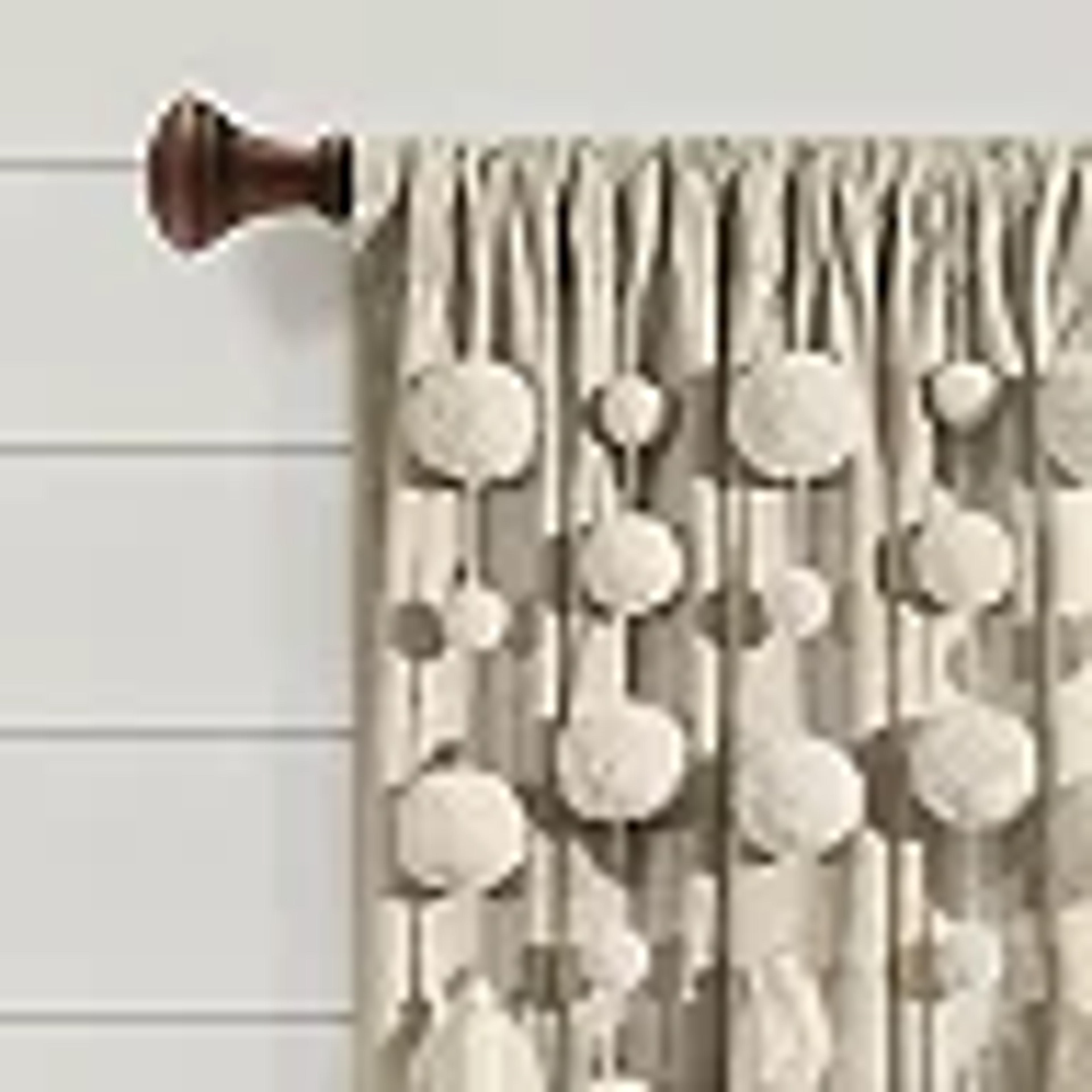 Lush Decor Boho Pom Pom Tassel Linen Window Curtain