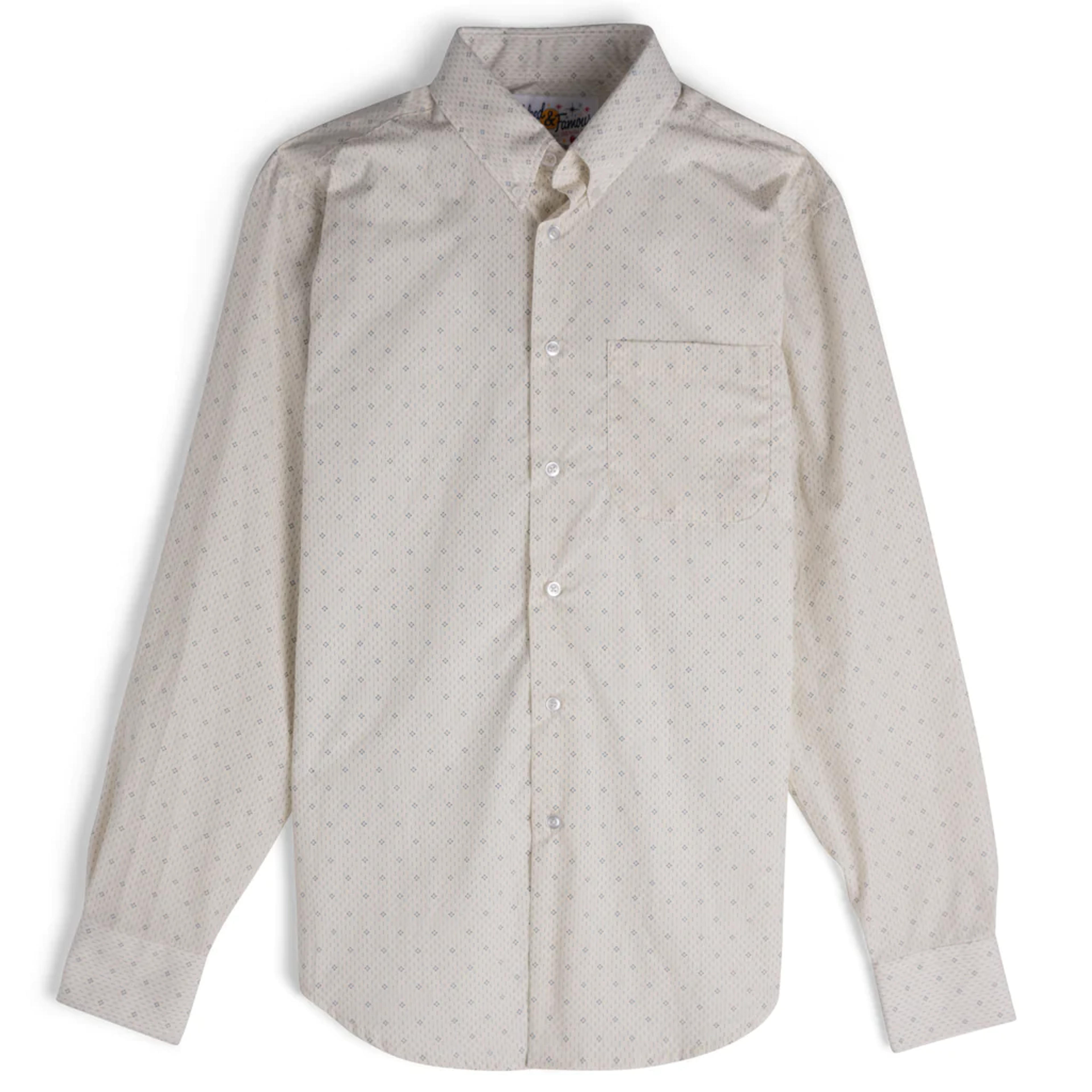 Easy Shirt - Organic Cotton - Diamond Dots - White | Naked & Famous Denim – Tate + Yoko