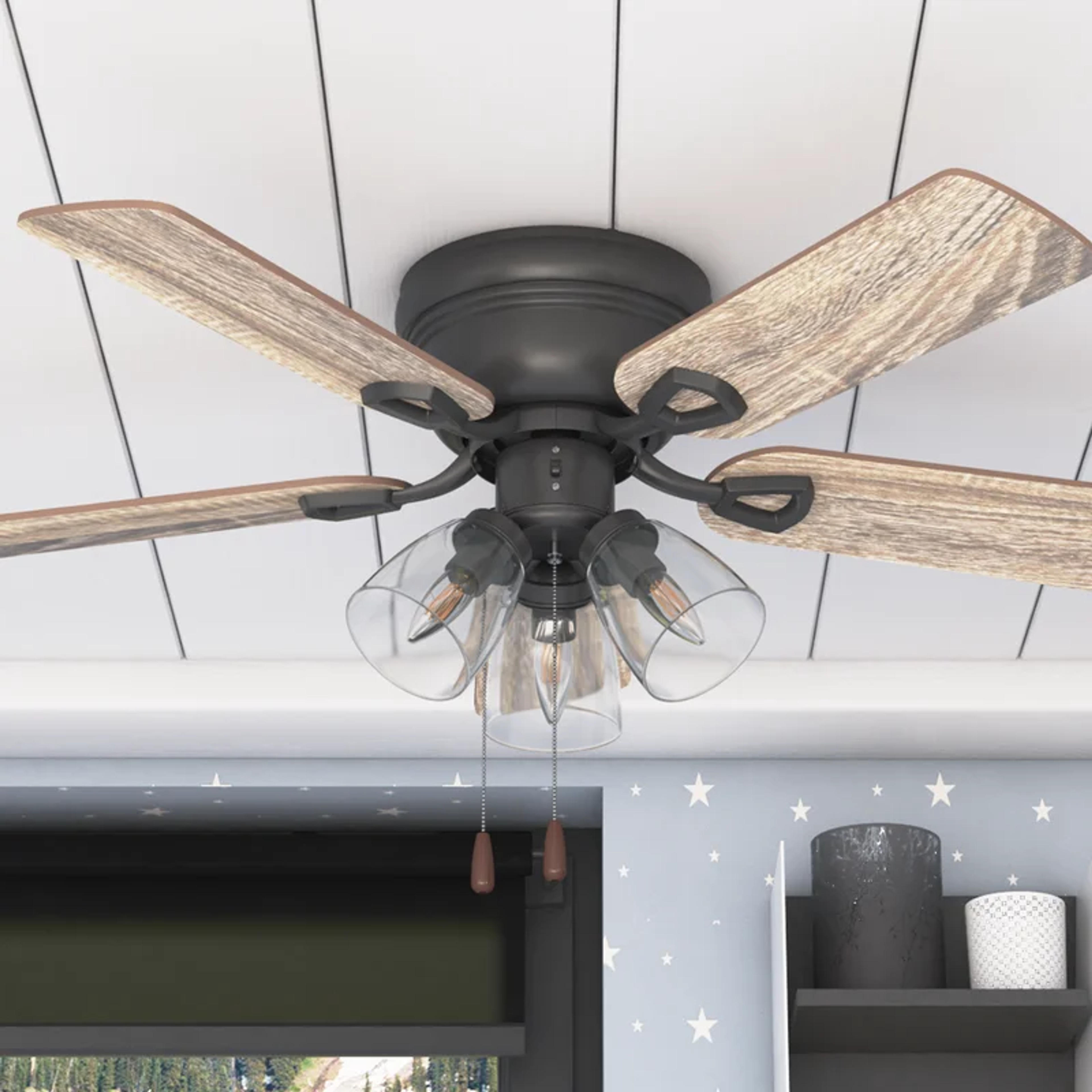 Winston Porter Briteny 42'' Ceiling Fan with Light Kit & Reviews | Wayfair