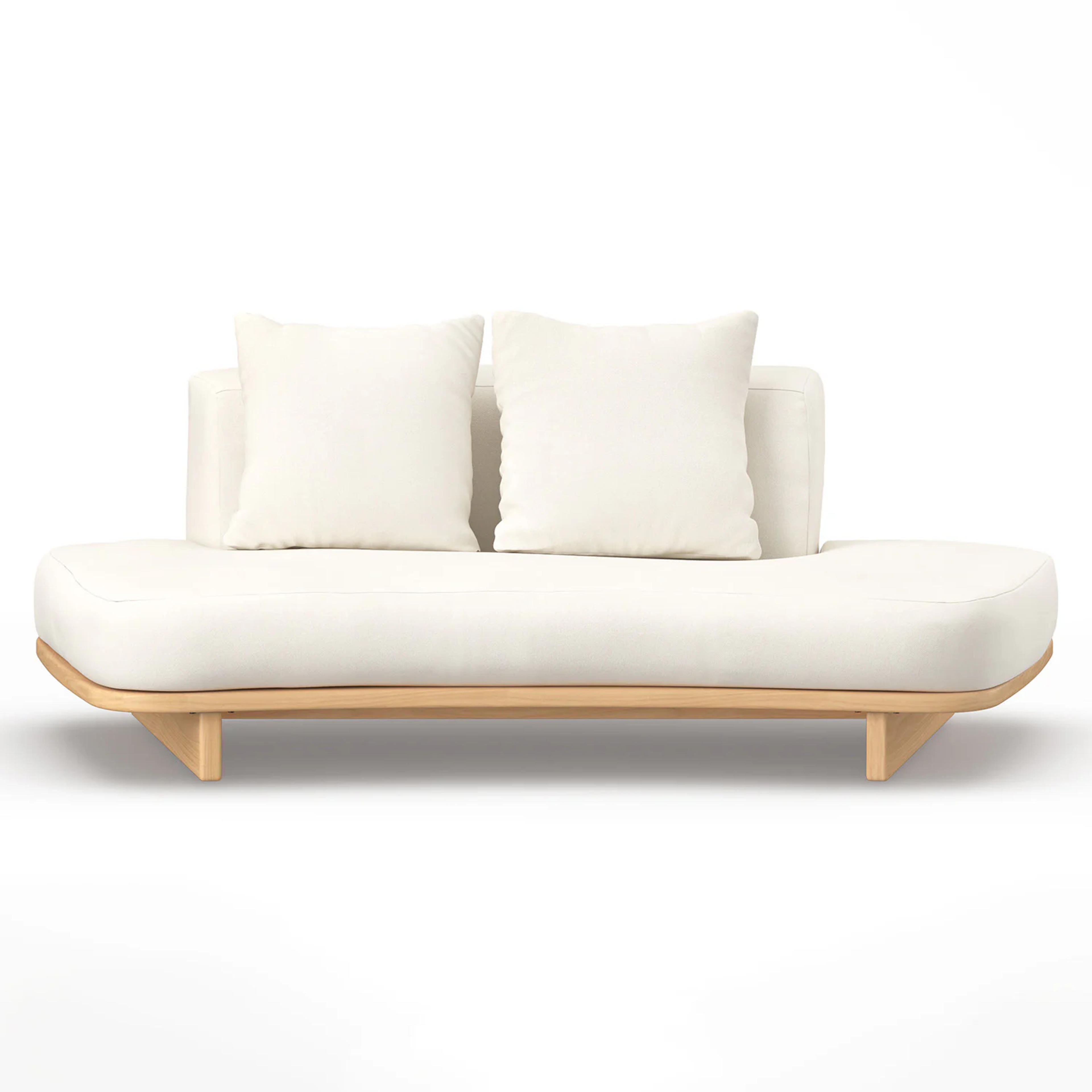 Daphne Dravite Ivory Solid Wood Outdoor Sofa | Article