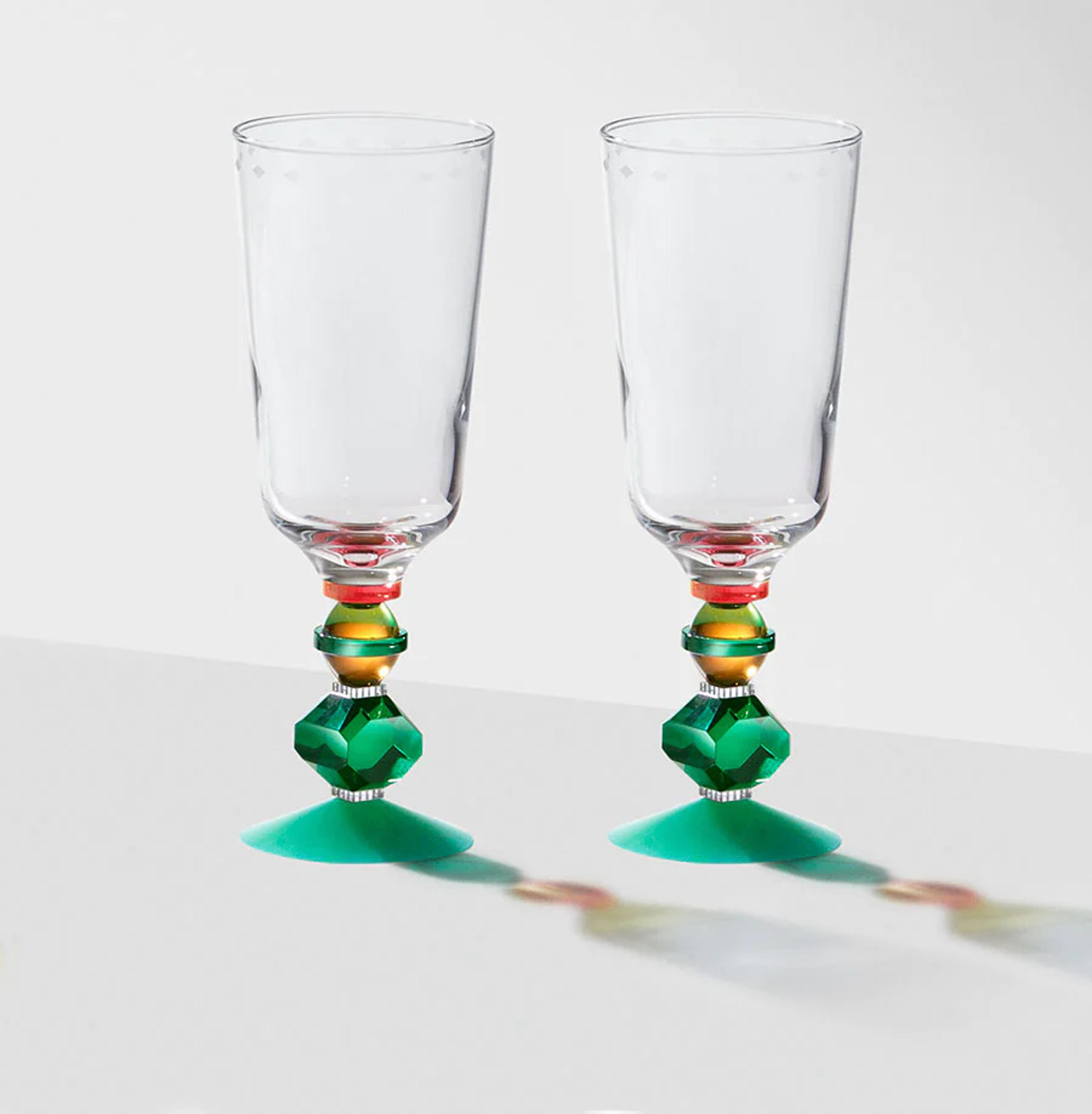 Pair of Mayfair Tall Crystal Glasses | Glassware