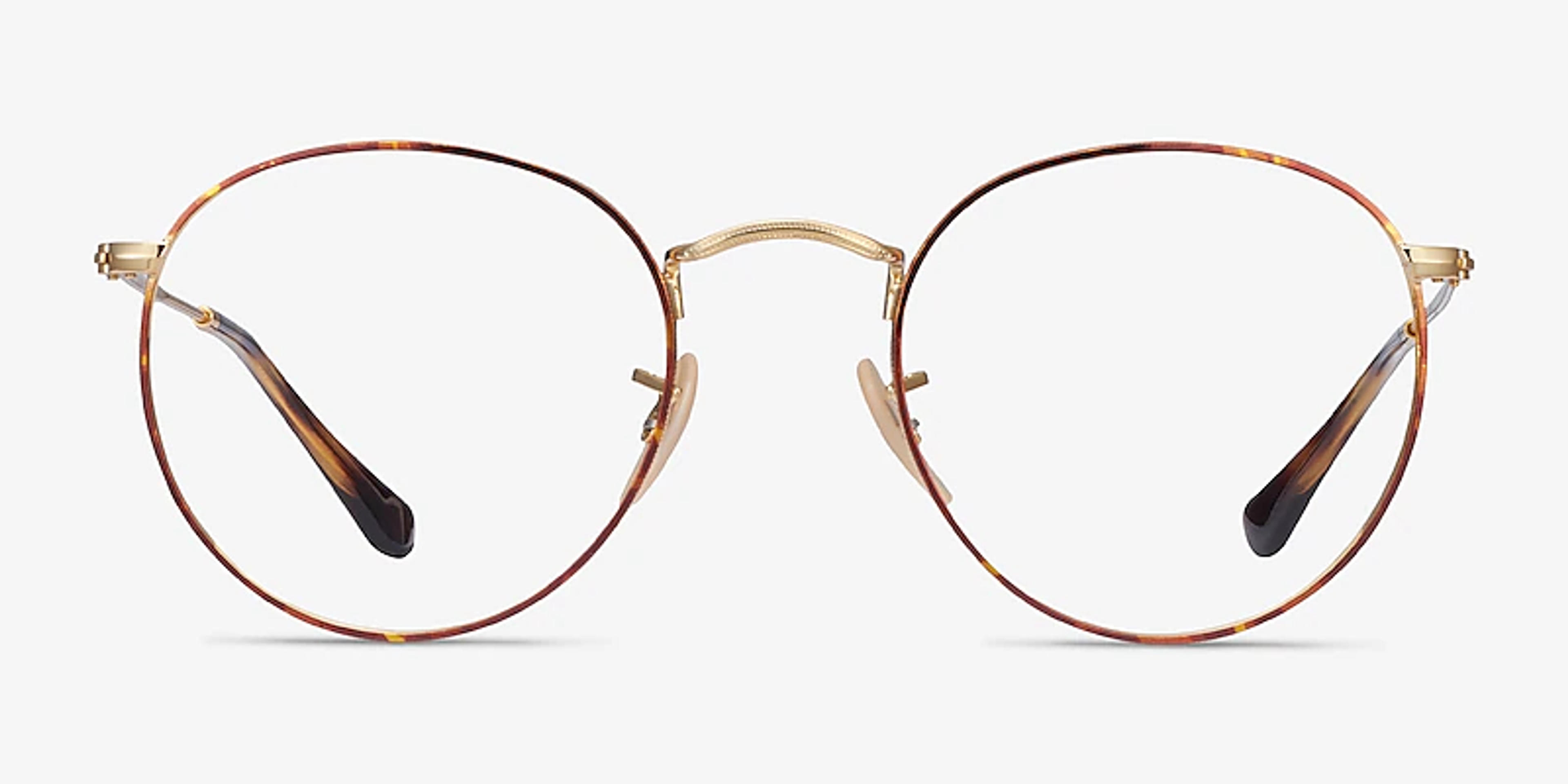 Ray-Ban RB3447V Round - Round Tortoise & Gold Frame Eyeglasses | Eyebuydirect