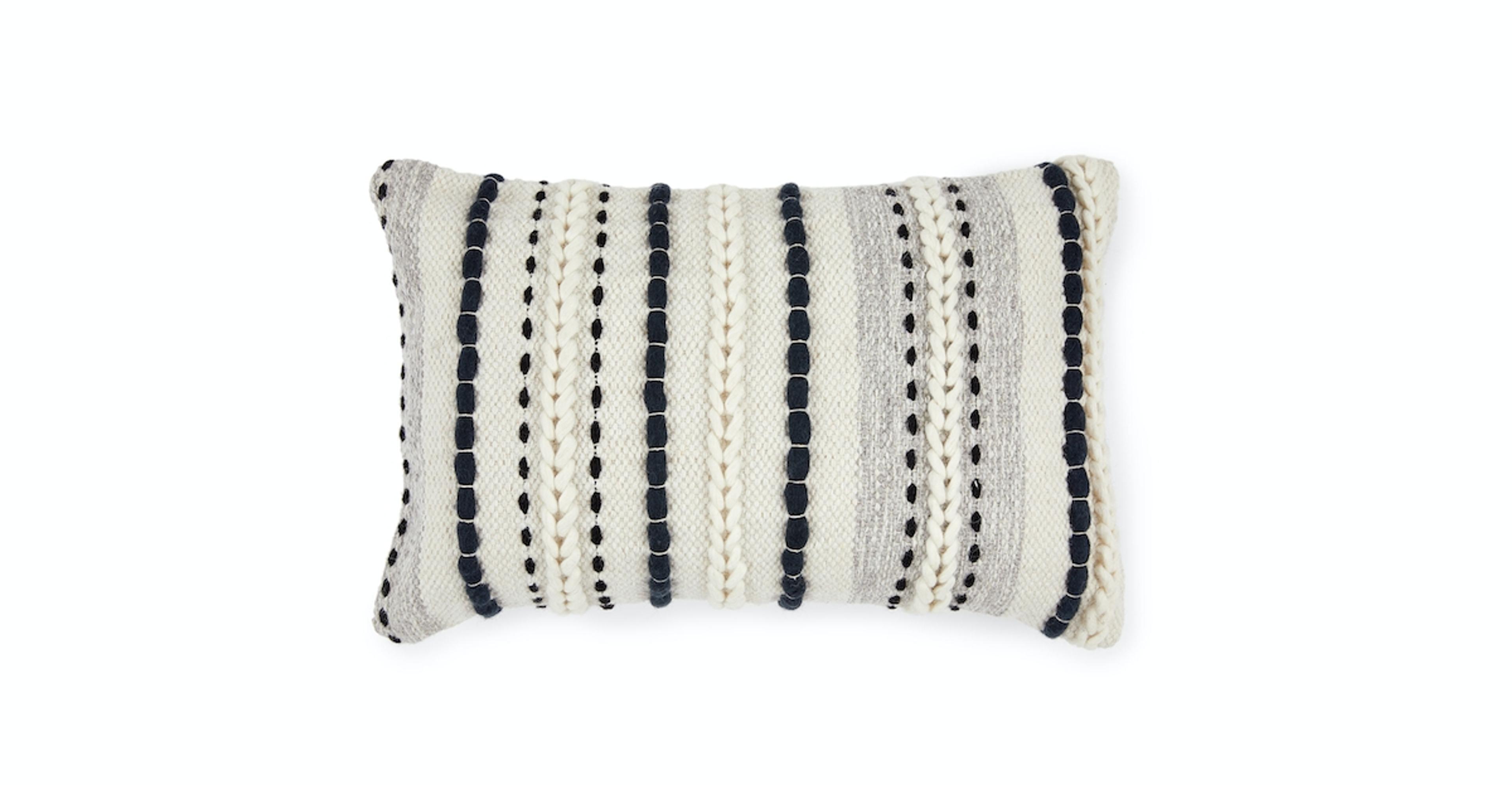 Rectangle Black Handmade Zippered Throw Pillow | Stitch | Article