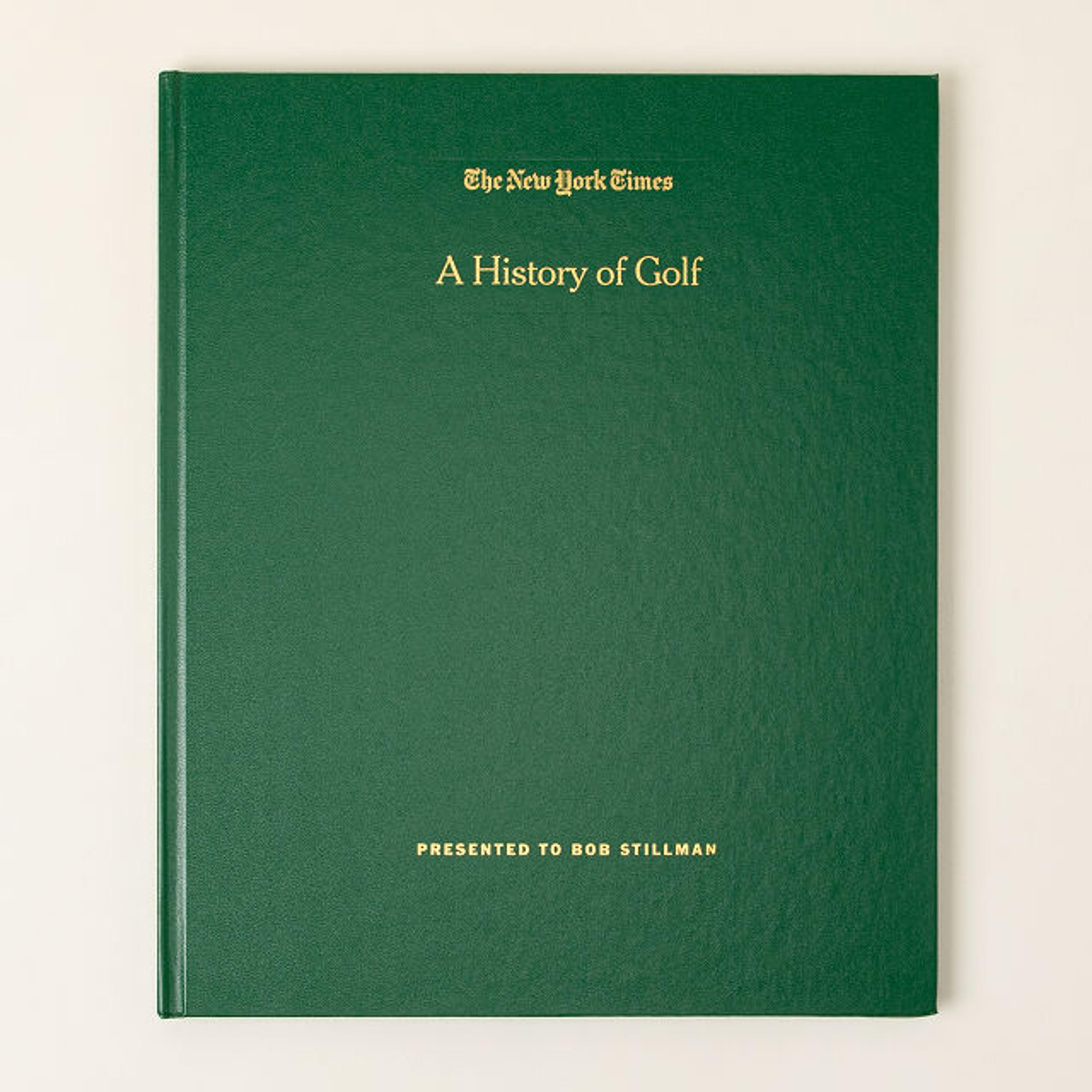 New York Times Personalized Golf History Book