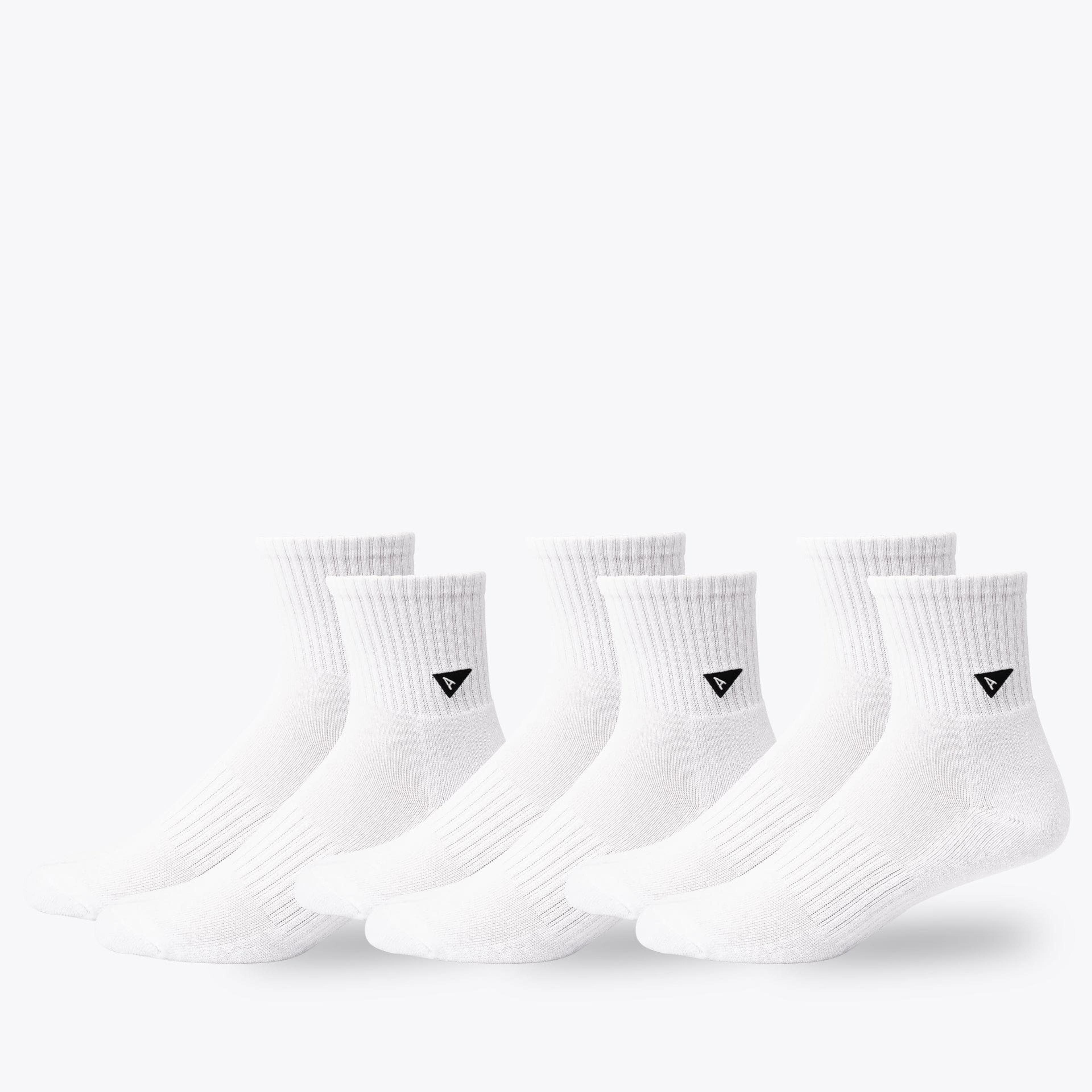 Crew Sock Mini - White  - 3-Pack - S/M