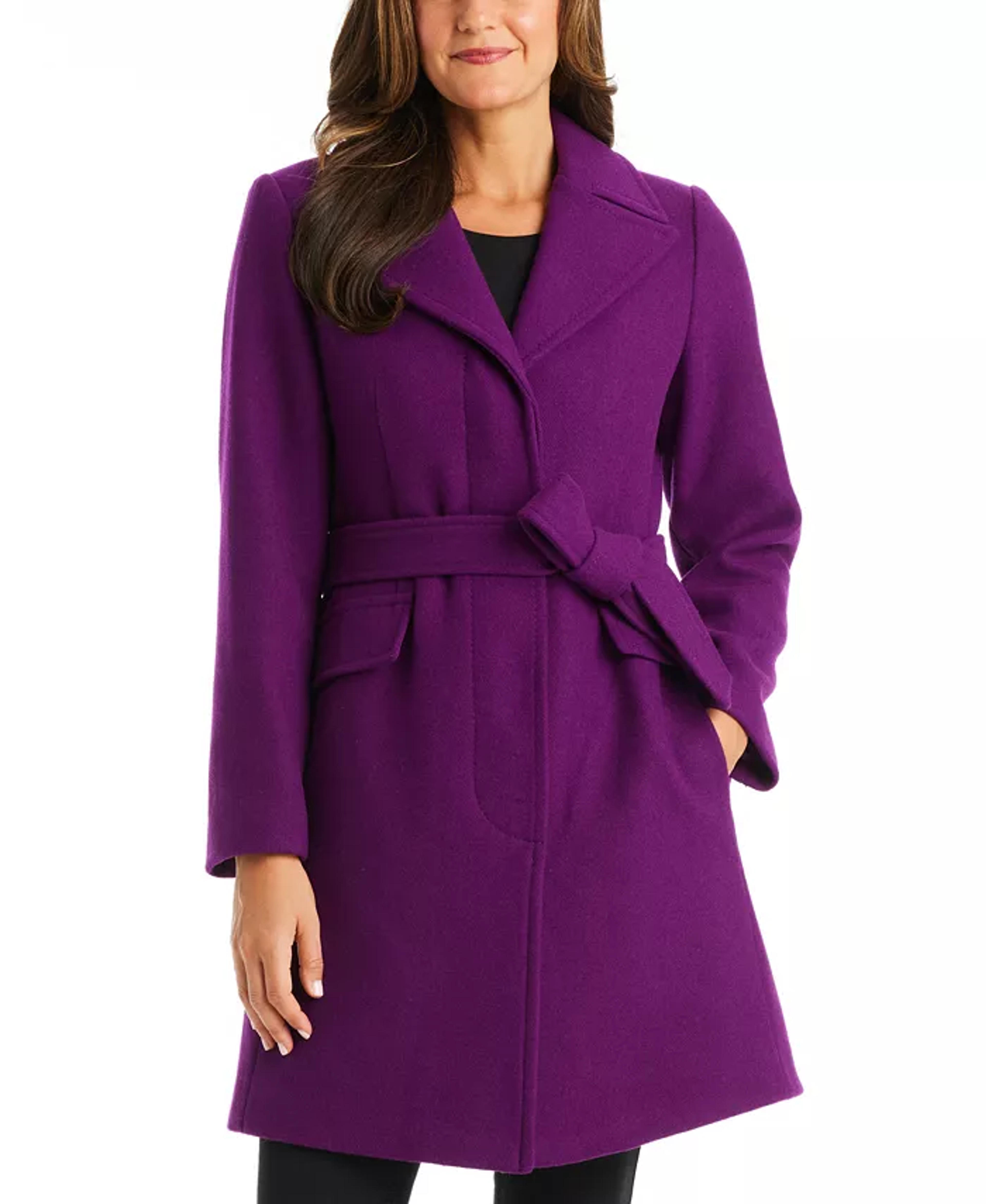 kate spade new york Women's Belted Coat, Created for Macy's & Reviews - Coats & Jackets - Women - Macy's