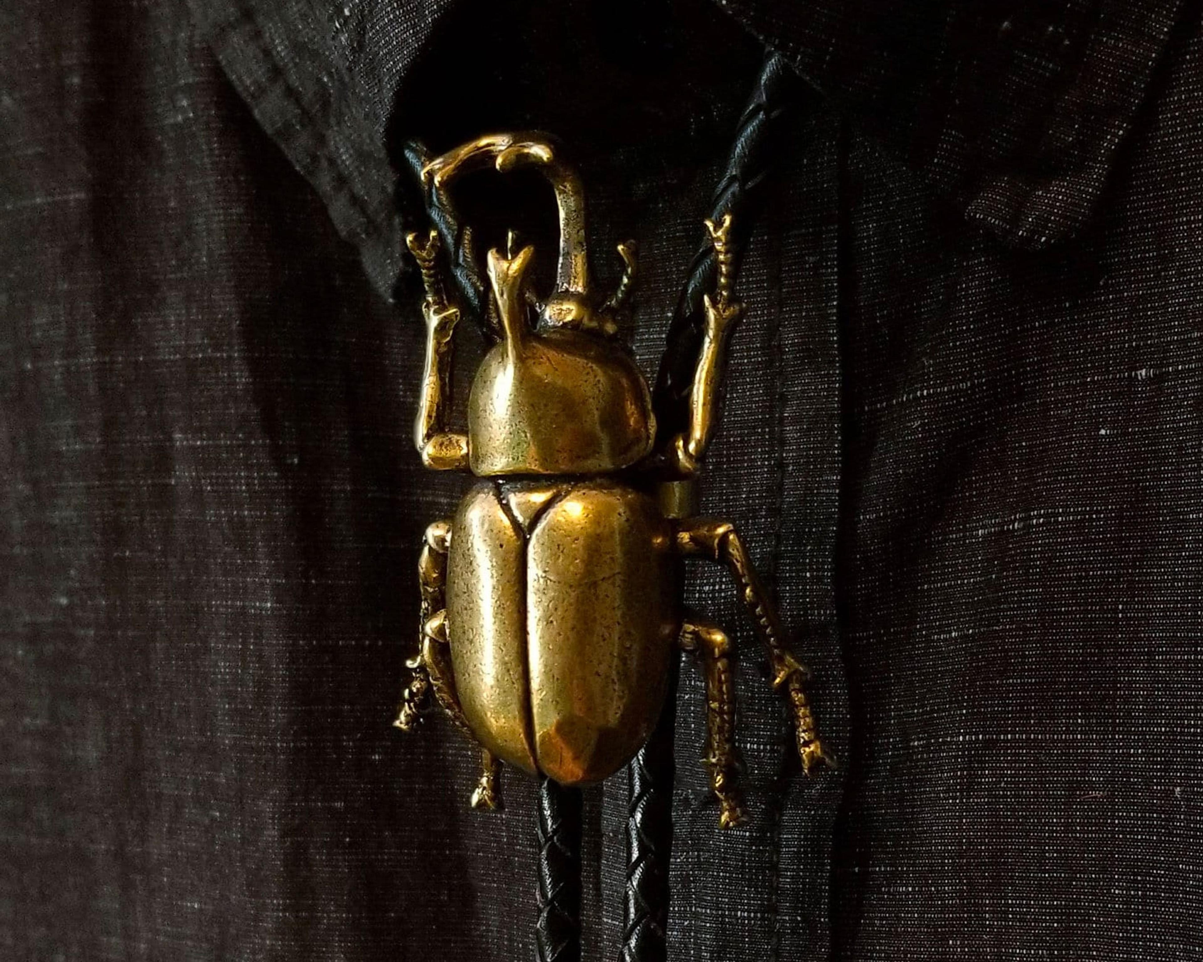 JAPANESE RHINOCEROS Big Bad Beetle Bolos Brass Insect Bolo Tie Men Gift Statement Piece Bug Fashion Gold Beetle Women Accessories Nature - Etsy