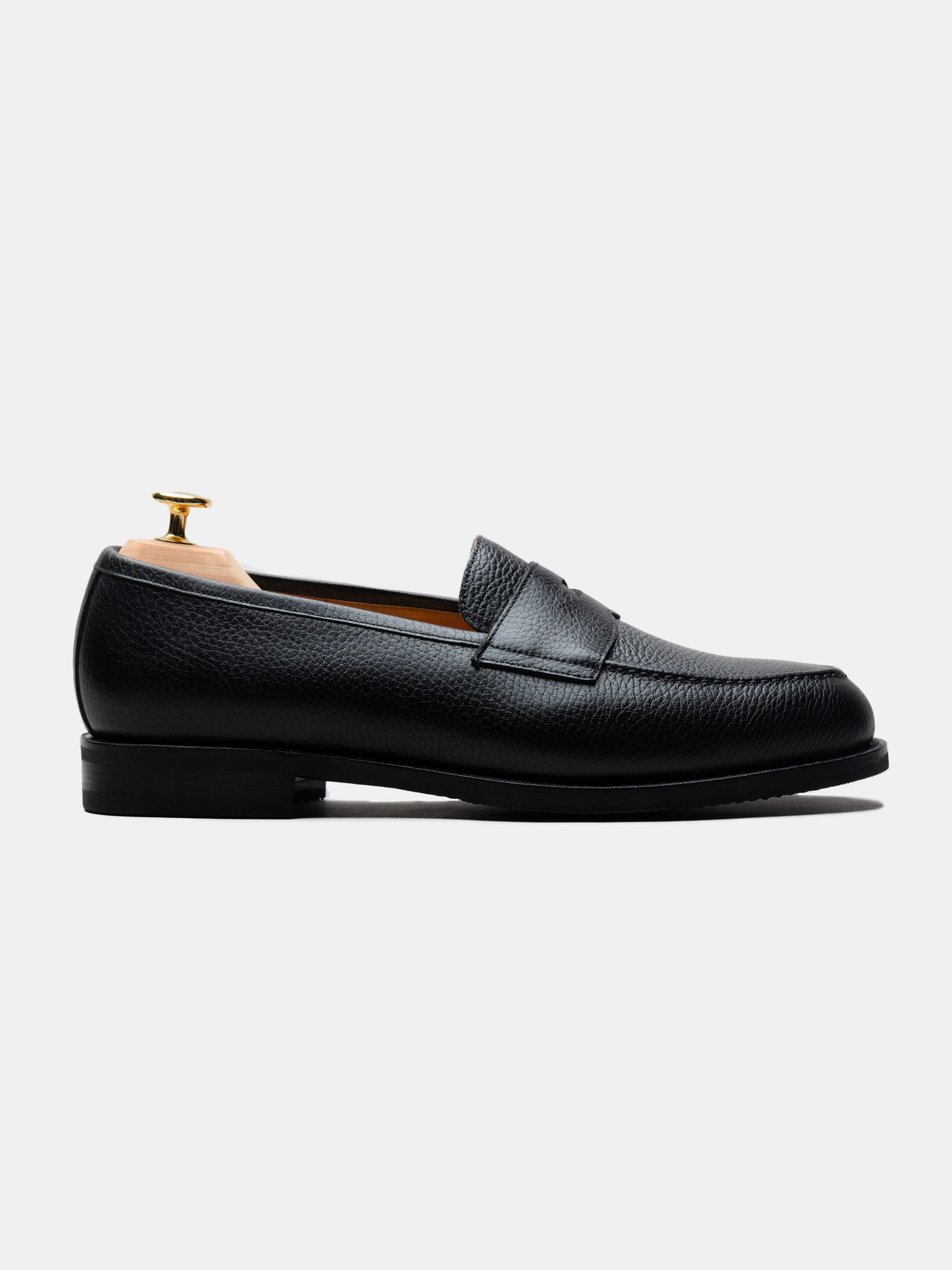 The Penny Loafer - Black Grain - Rubber Sole | MORJAS