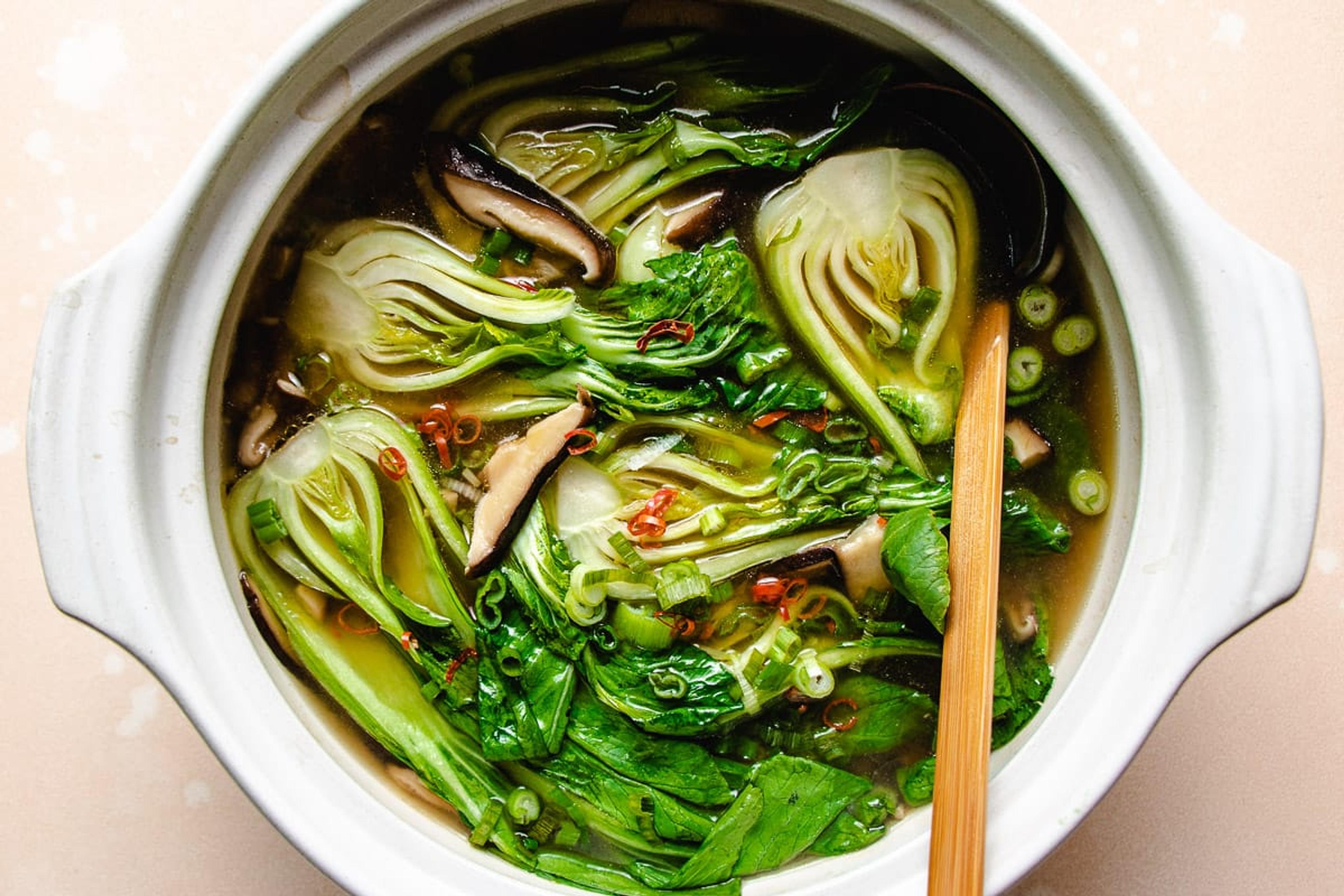 The best vegetarian bok choy soup