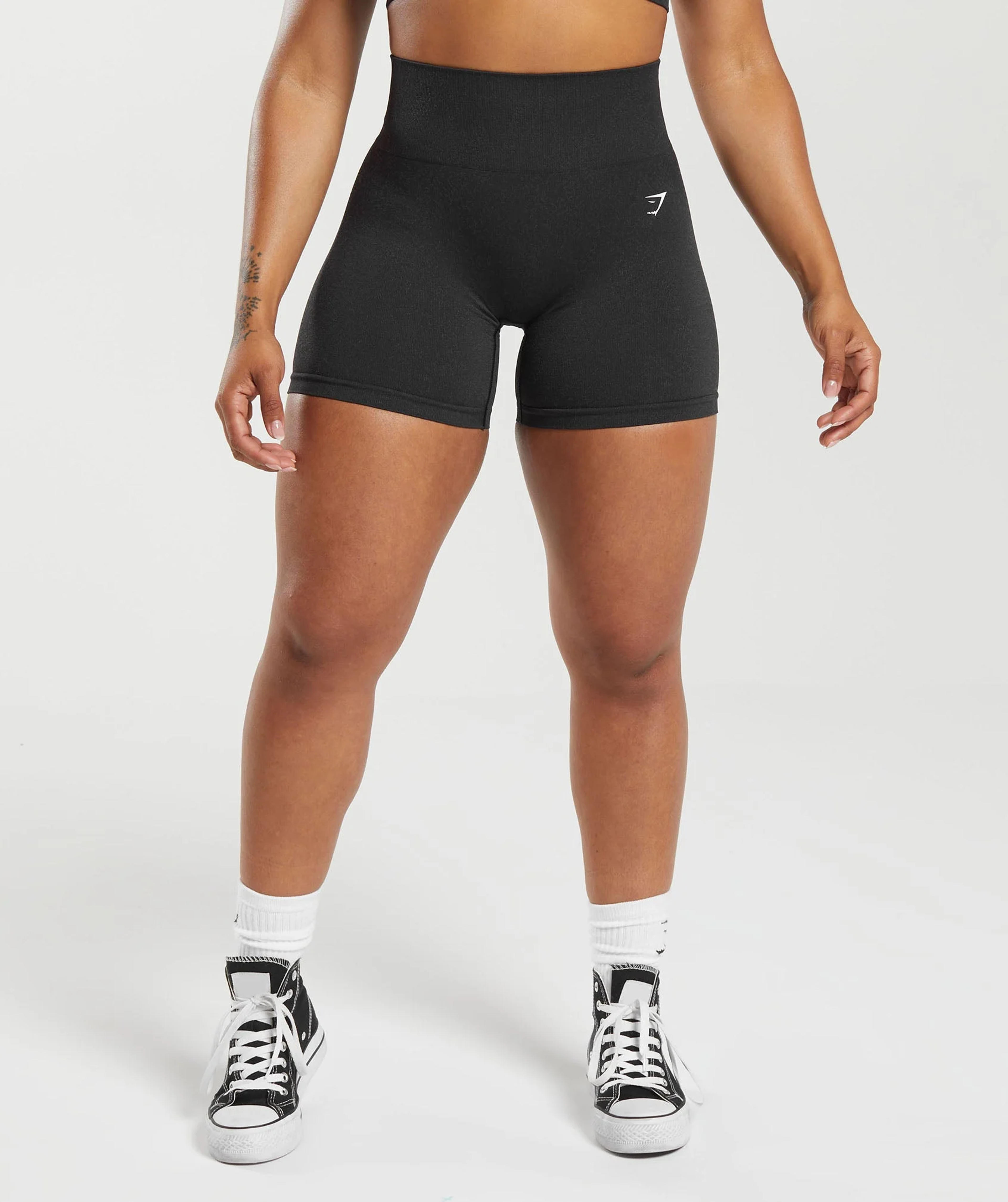 Gymshark Adapt Seamless Fleck Shorts - Black/Smokey Grey | Gymshark