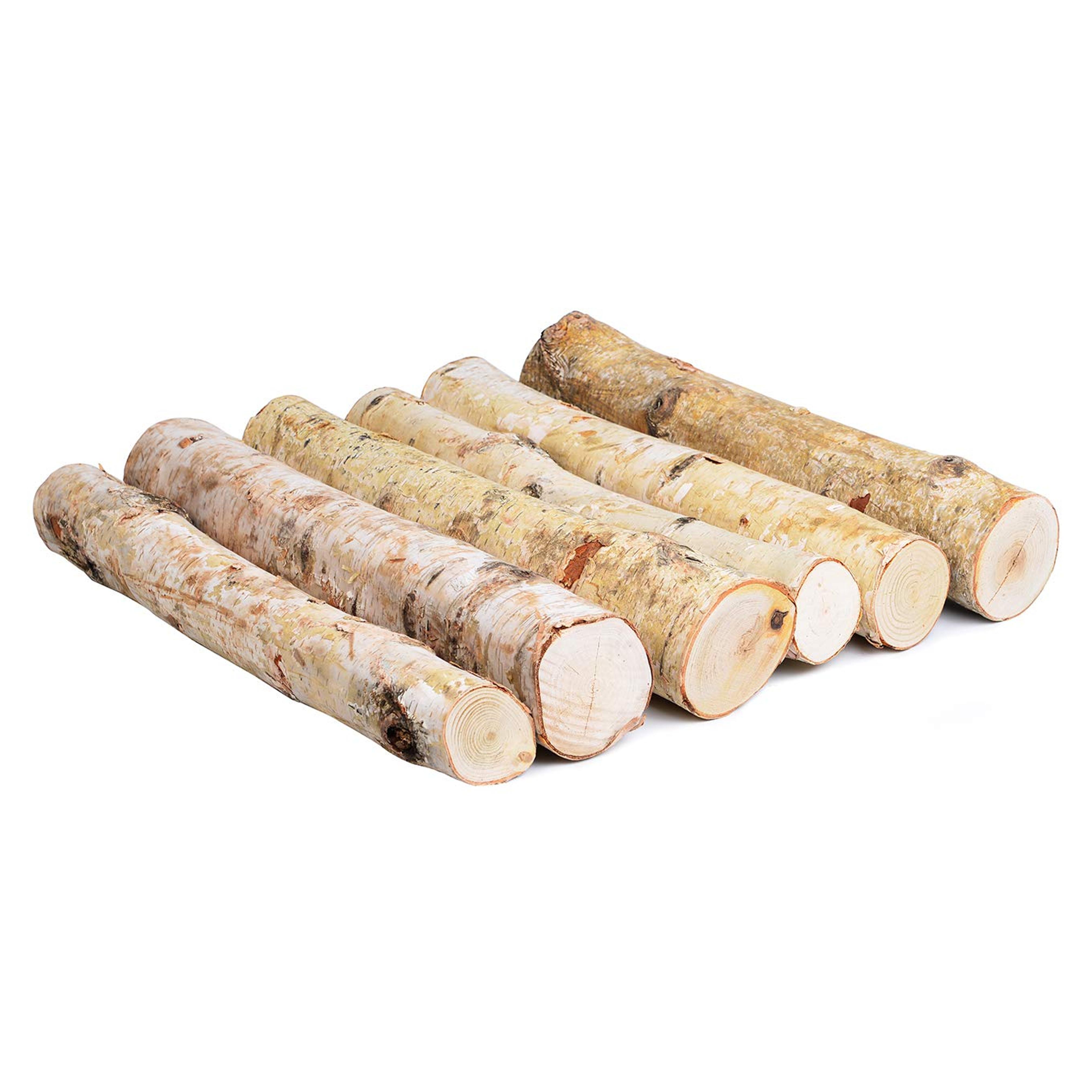 Amazon.com: Kingcraft 6 Pack Large Birch Logs for Fireplace Unfinished Wood Crafts DIY Home Decorative Burning(Logs:2.4"-3.1" Dia. x 16" Long) : Home & Kitchen