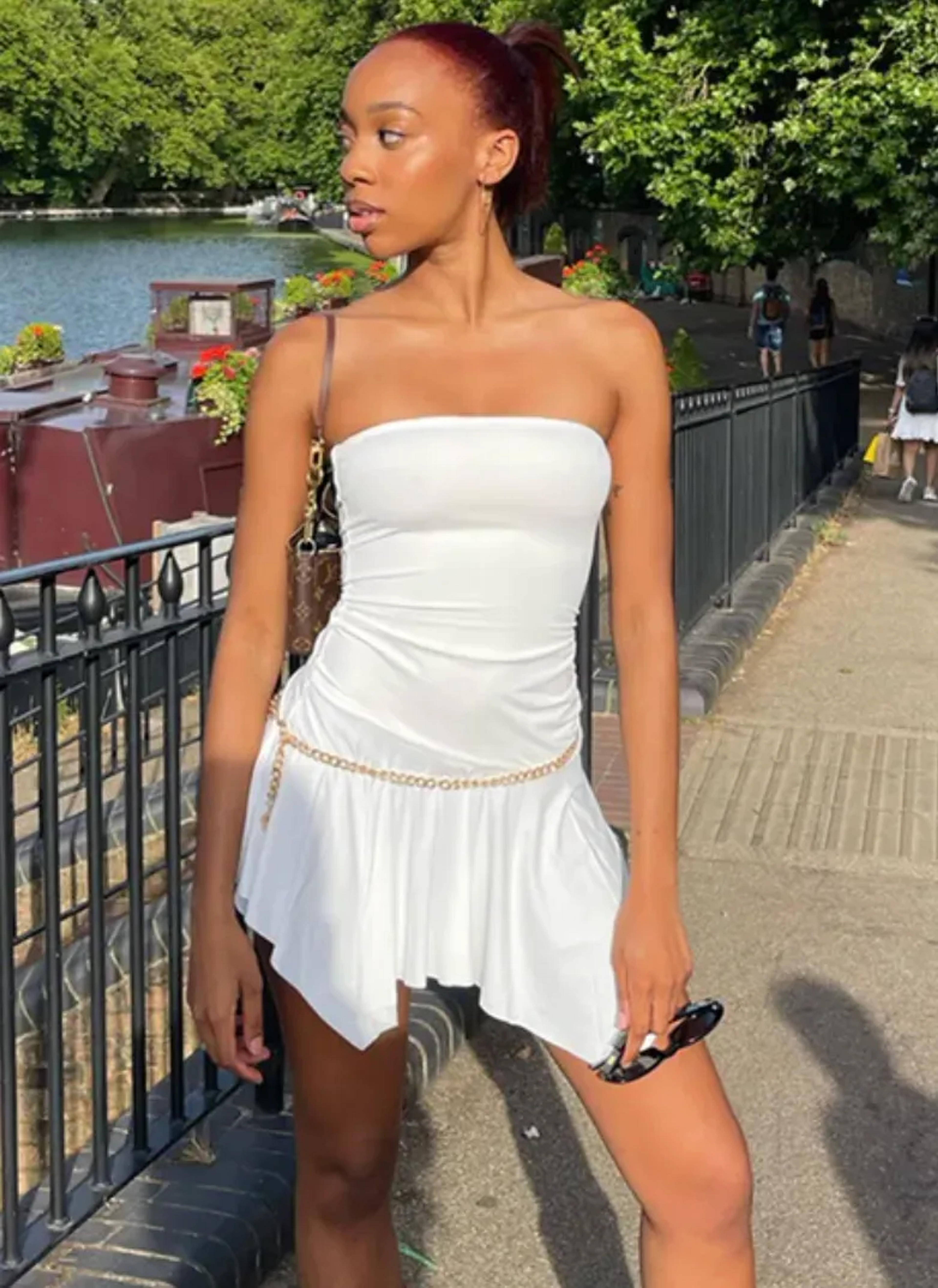 Adonis Mini Dress White