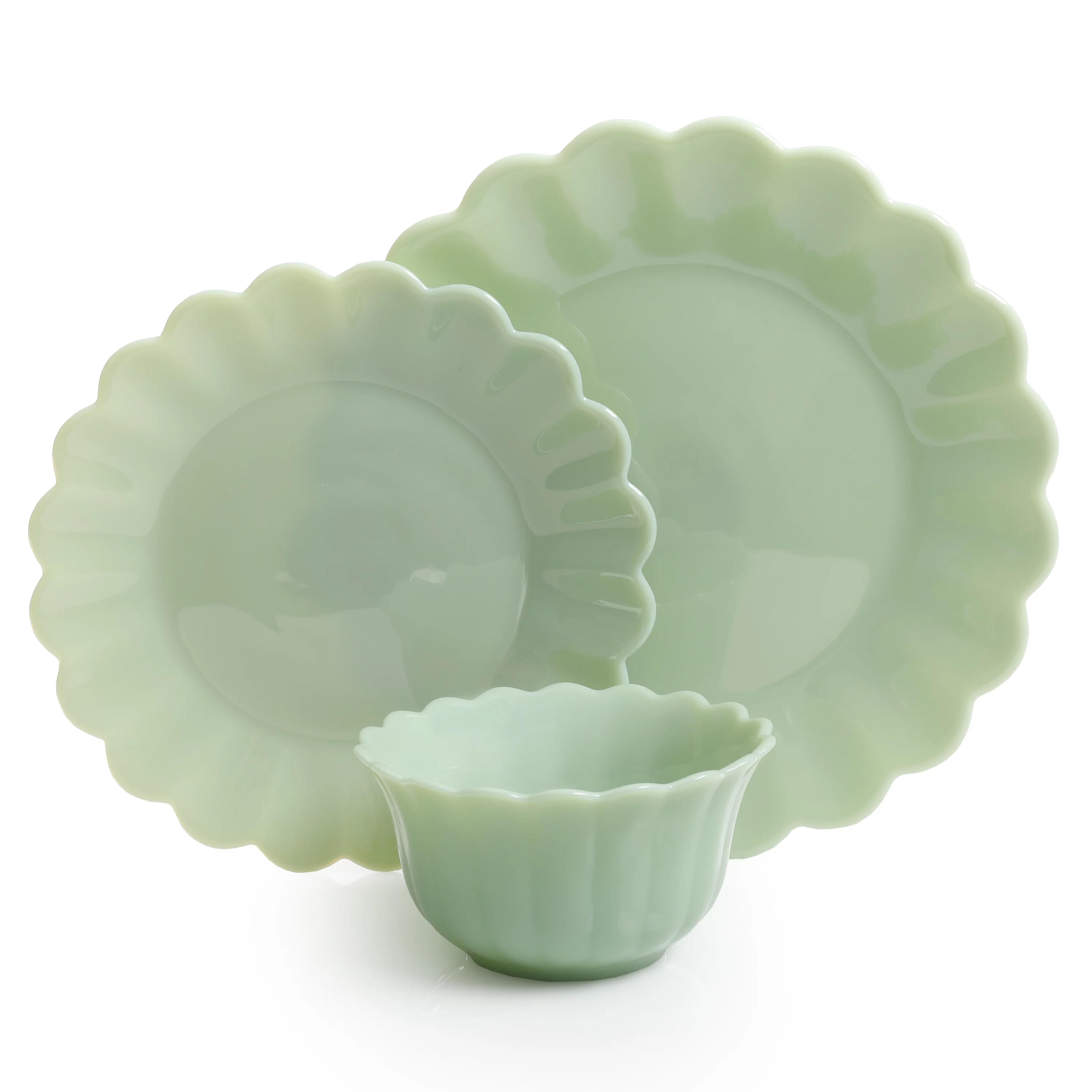 The Pioneer Woman Timeless Beauty 3-Piece Dinnerware Set, Jade - Walmart.com