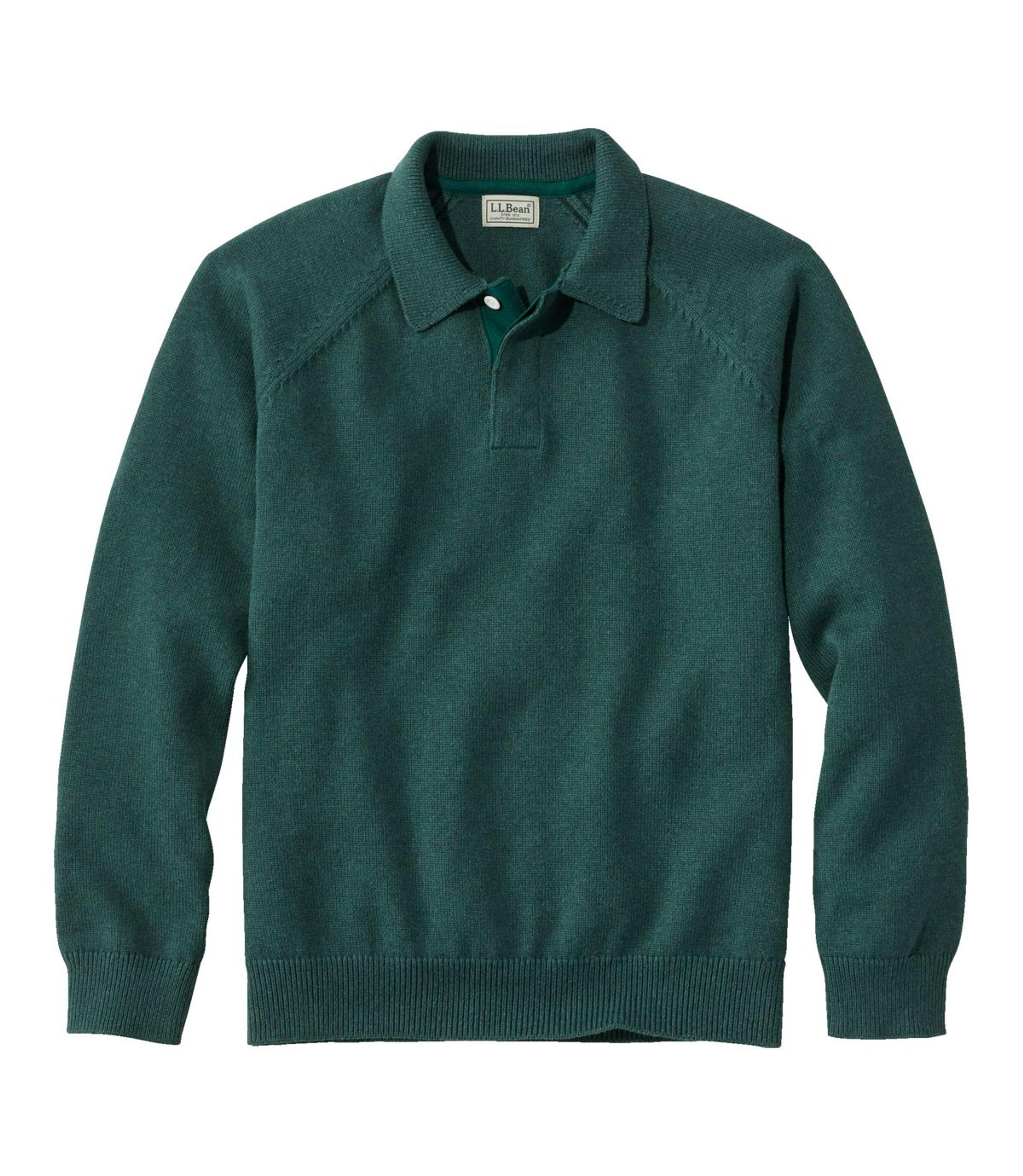 Men's Wicked Soft Cotton/Cashmere Sweater, Rugby Polo | Sweaters at L.L.Bean