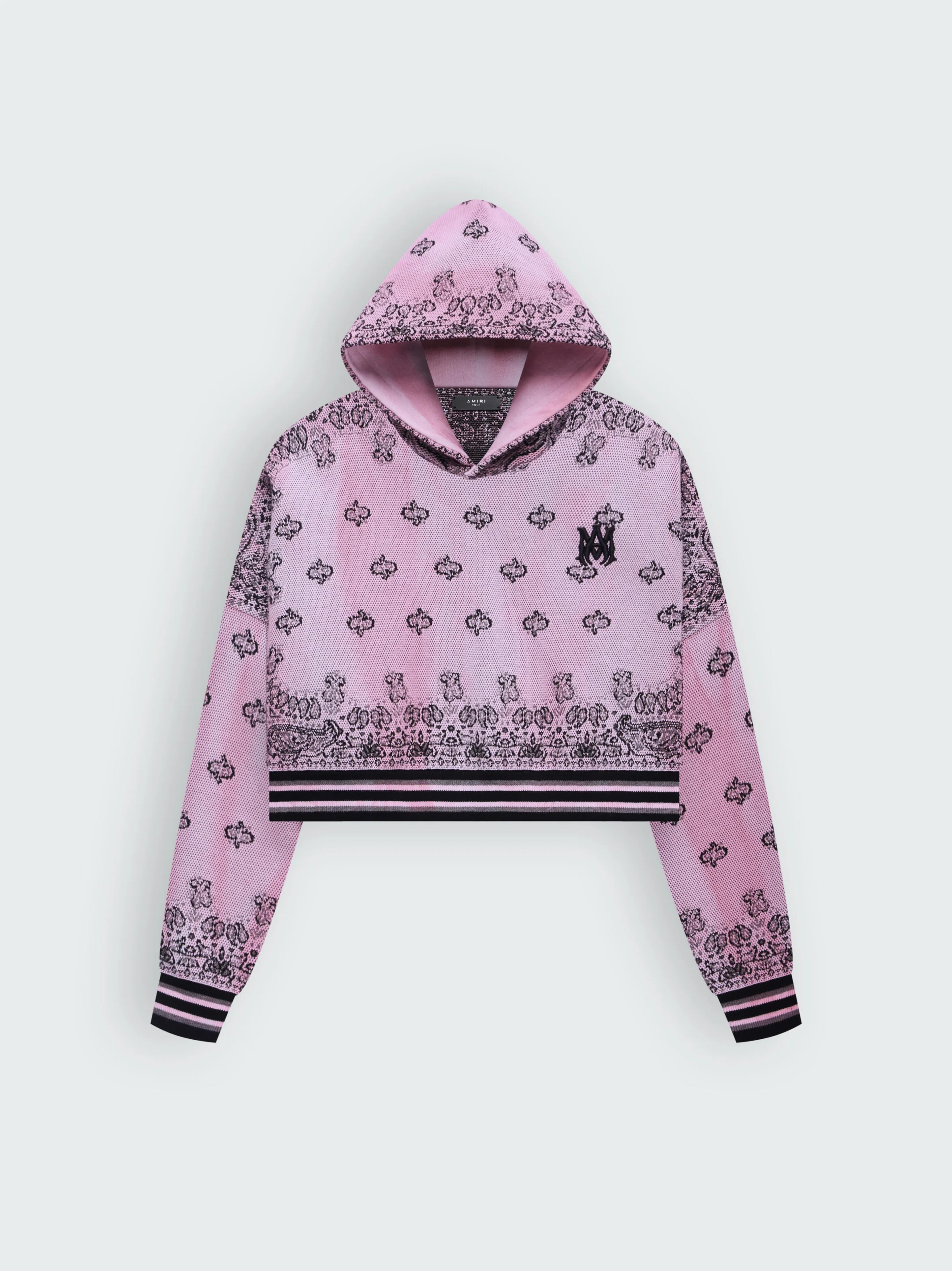 WOMEN - BANDANA BASKETBALL HOODIE - PINK – AMIRI