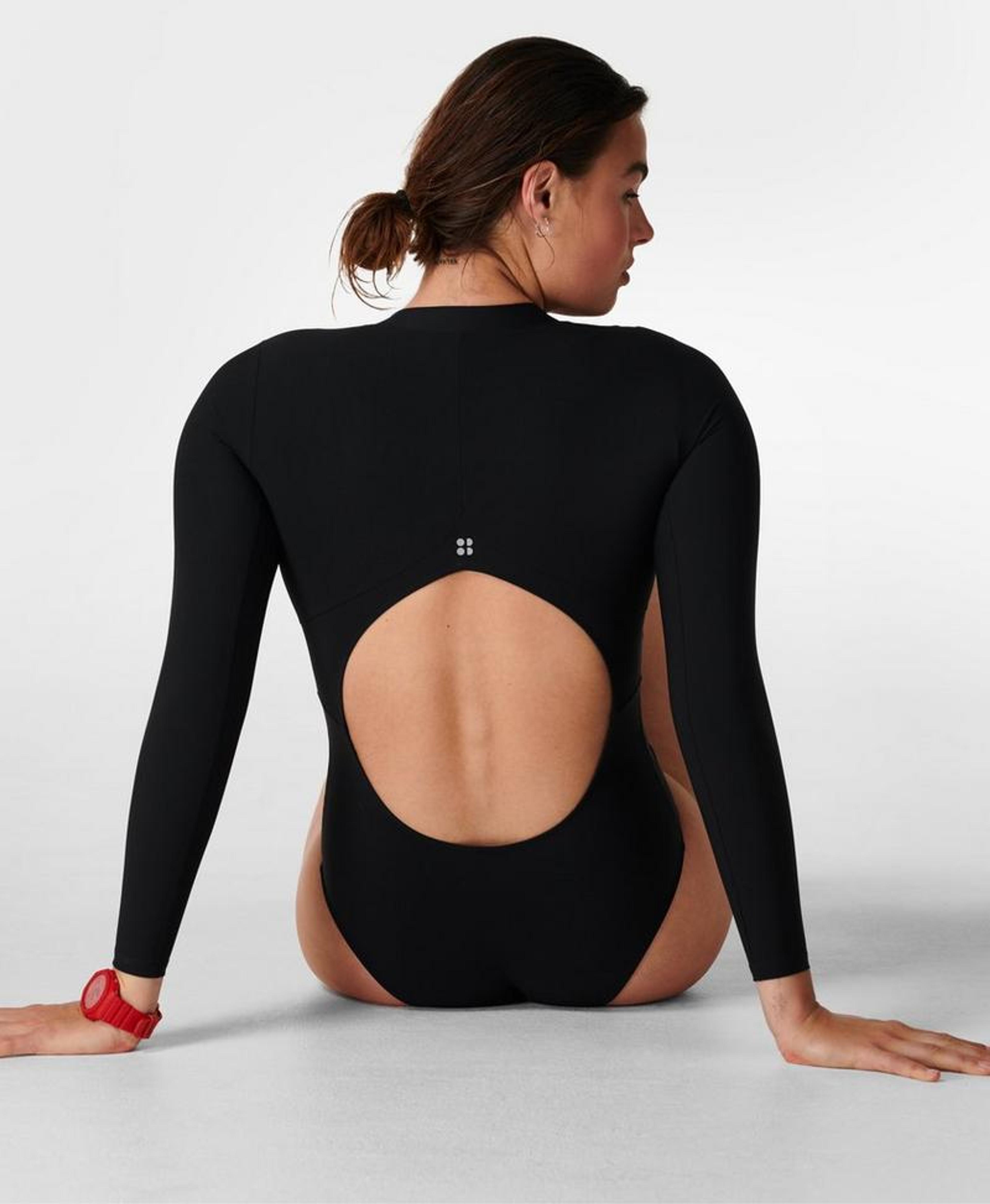 Tidal Xtra Life Long Sleeve Swimsuit - blacka | Women's Swimsuits & Bikinis | www.sweatybetty.com