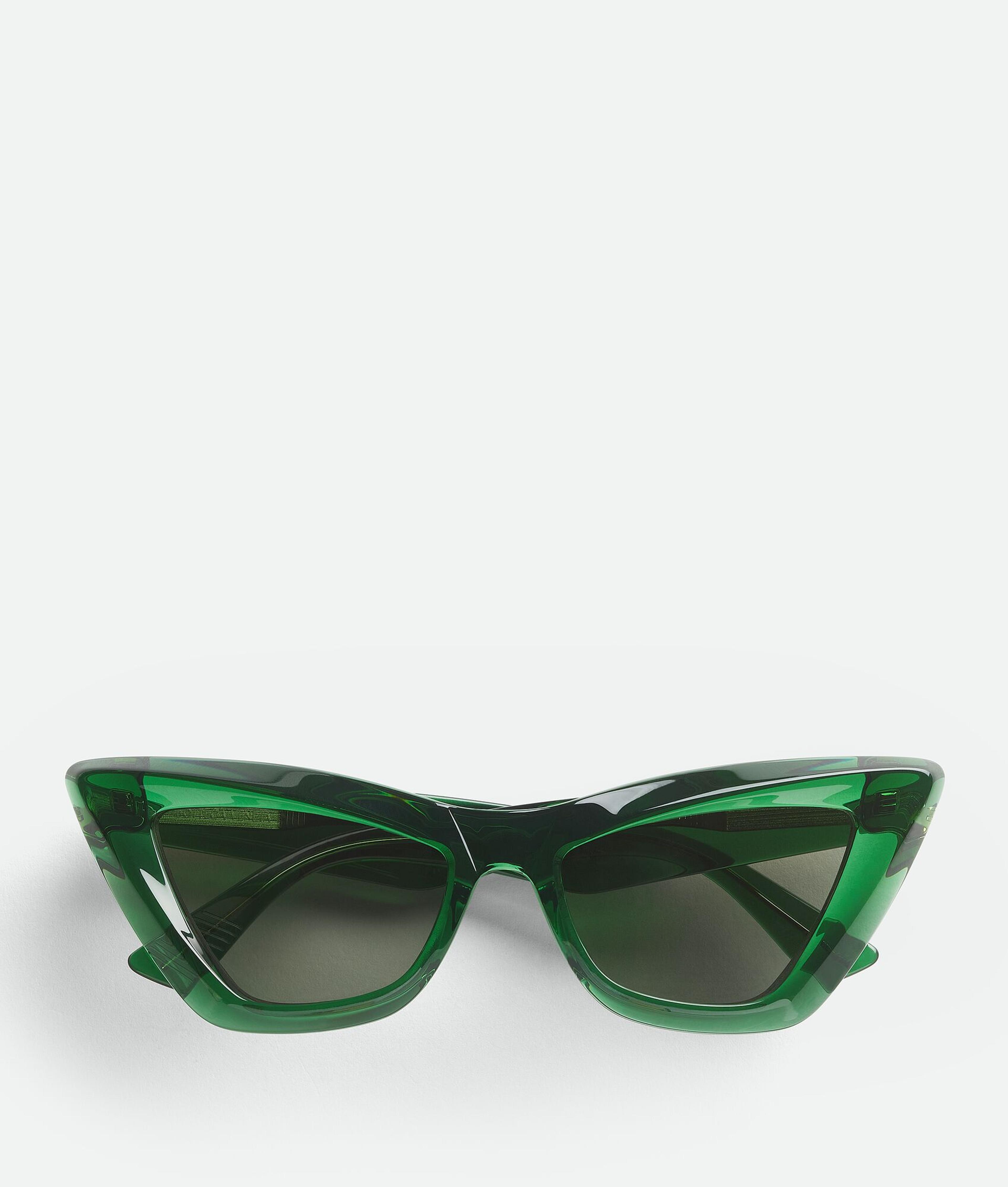 Bottega Veneta® Women's Angle Cat-Eye Sunglasses in Green. Shop online now.