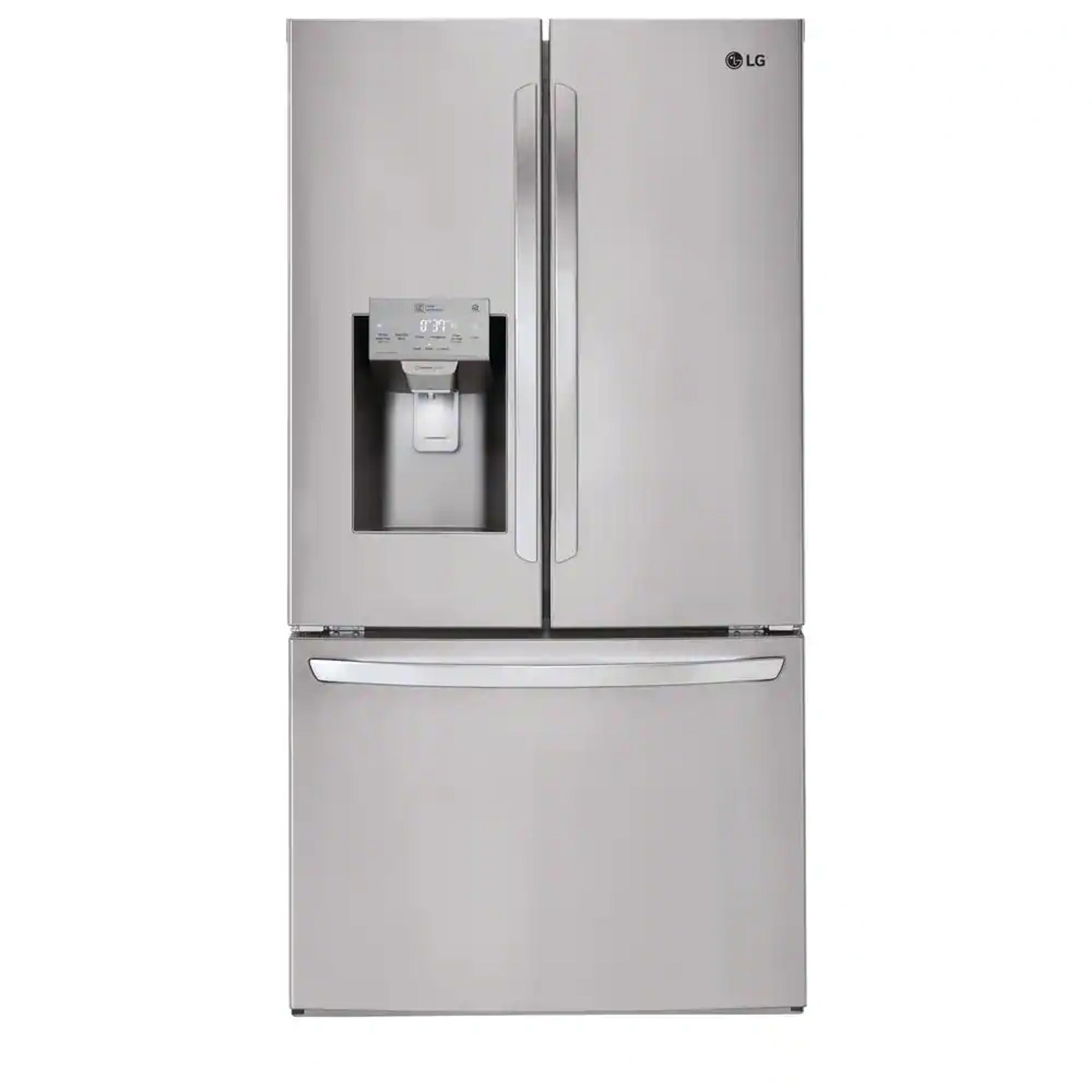 LG Electronics 26 cu. ft. French Door Smart Refrigerator with Ice and Water Dispenser in PrintProof Stainless Steel LFXS26973S - The Home Depot