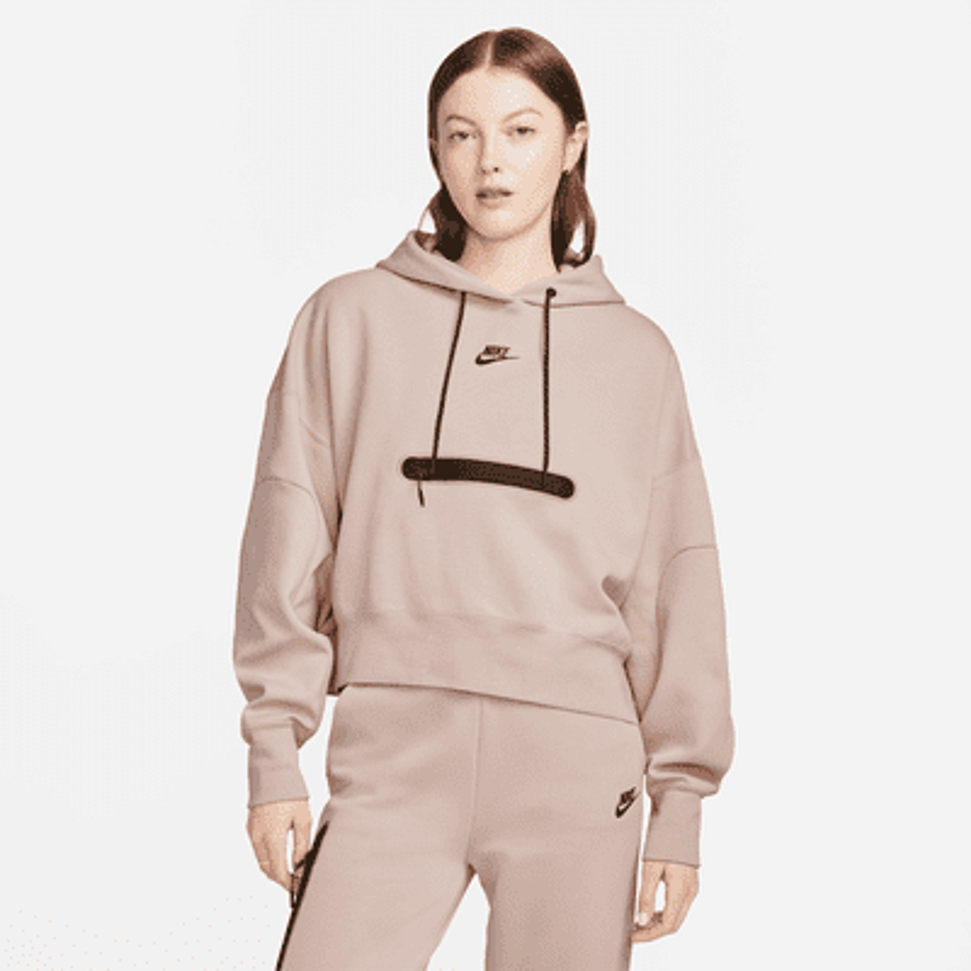 Nike Sportswear Tech Fleece Women's Over-Oversized Crop Pullover Hoodie. Nike.com