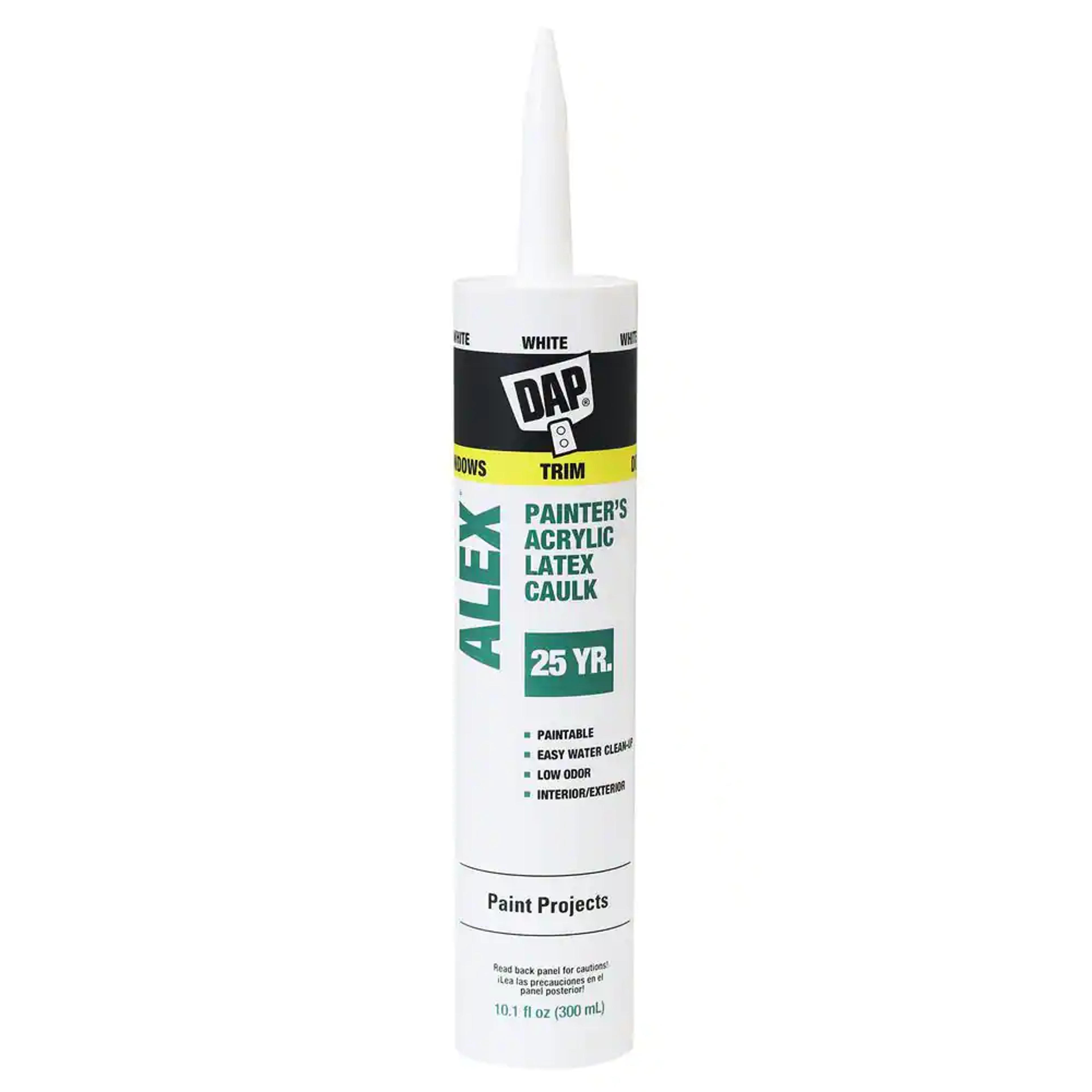 DAP Alex Painter's 10.1 oz. White All-Purpose Acrylic Latex Caulk 18609 - The Home Depot