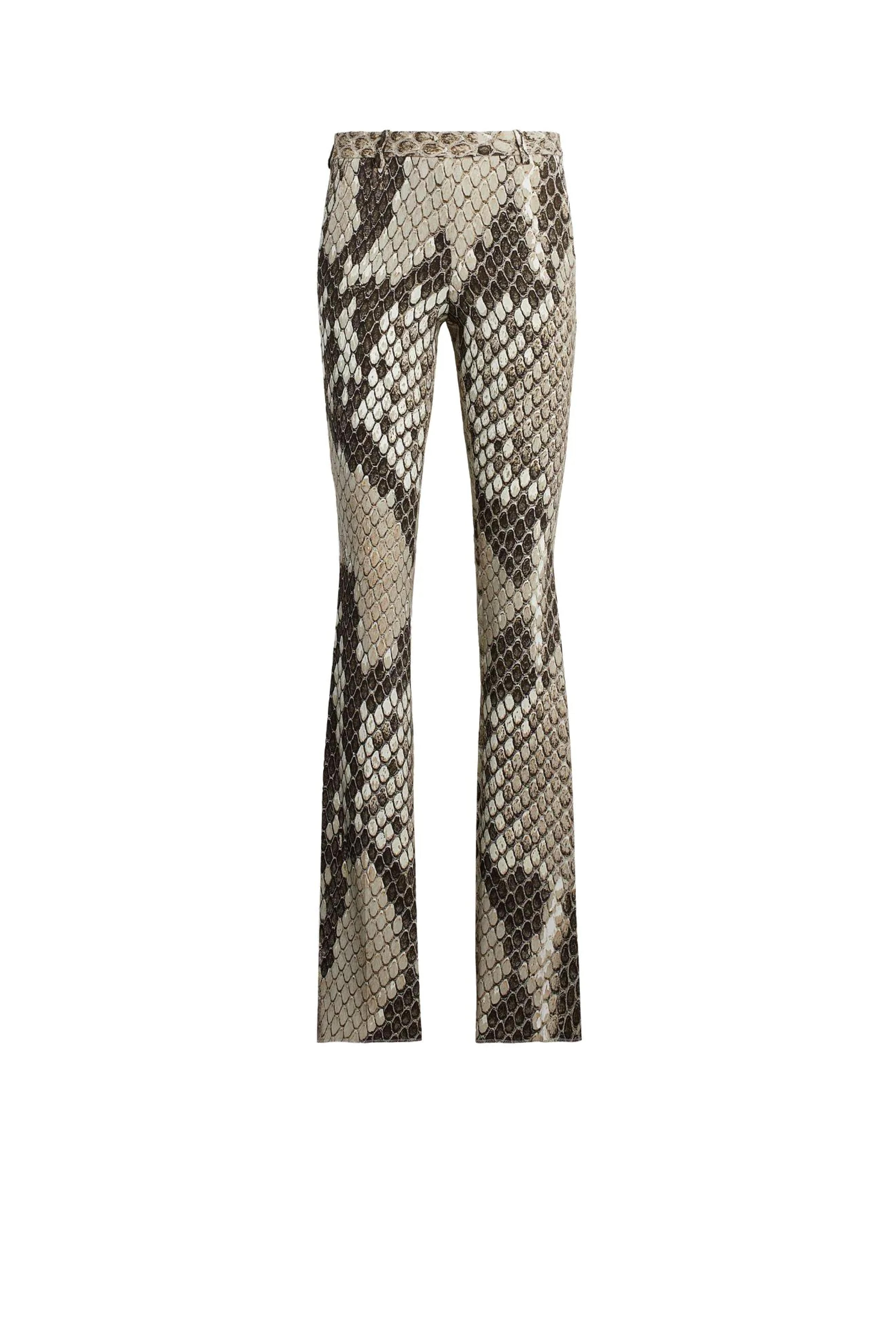 Macro Python print trousers | Roberto Cavalli Flared & Bell-Bottom Pants | robertocavalli.com