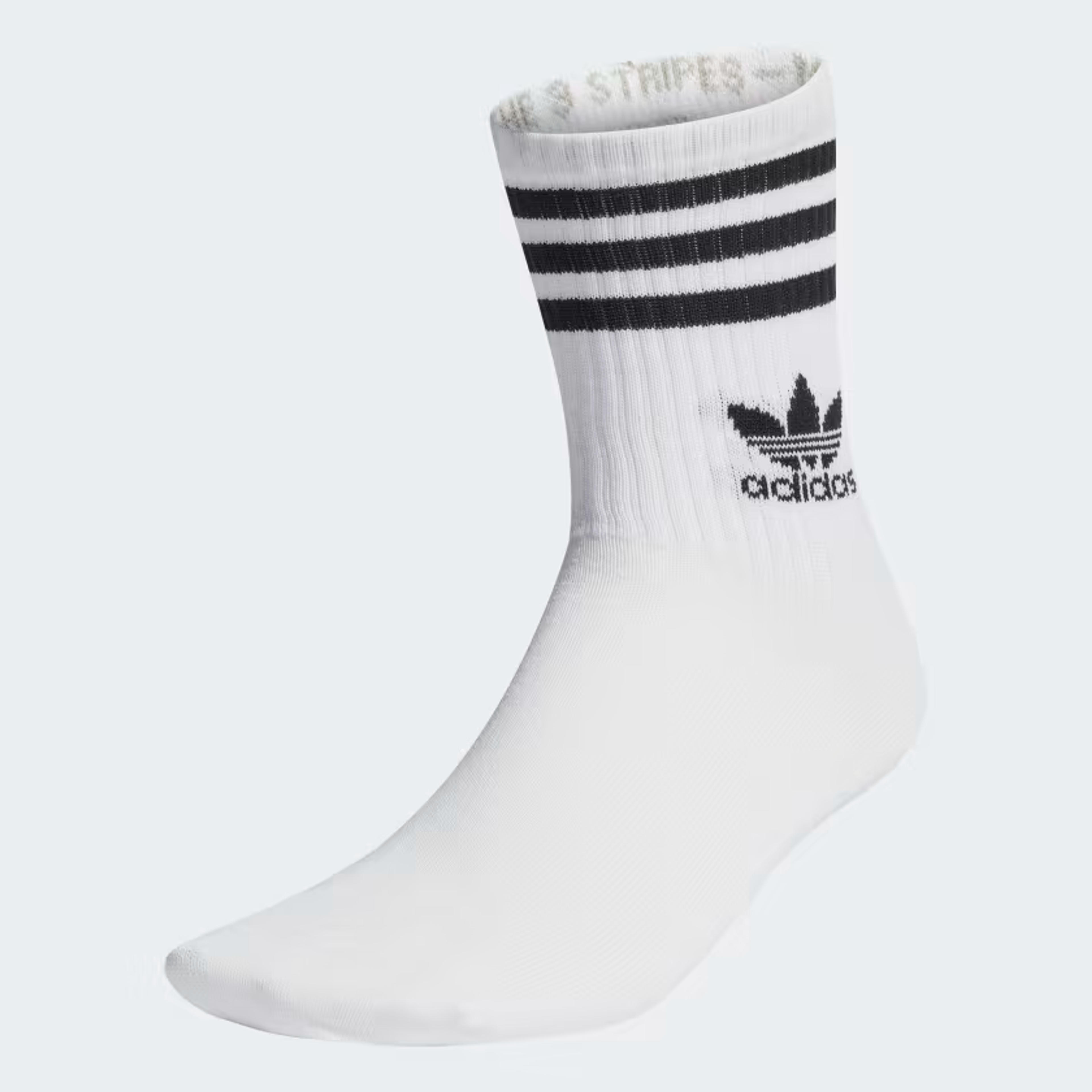 adidas Mid Cut Crew Socks 3 Pairs - White | adidas Switzerland