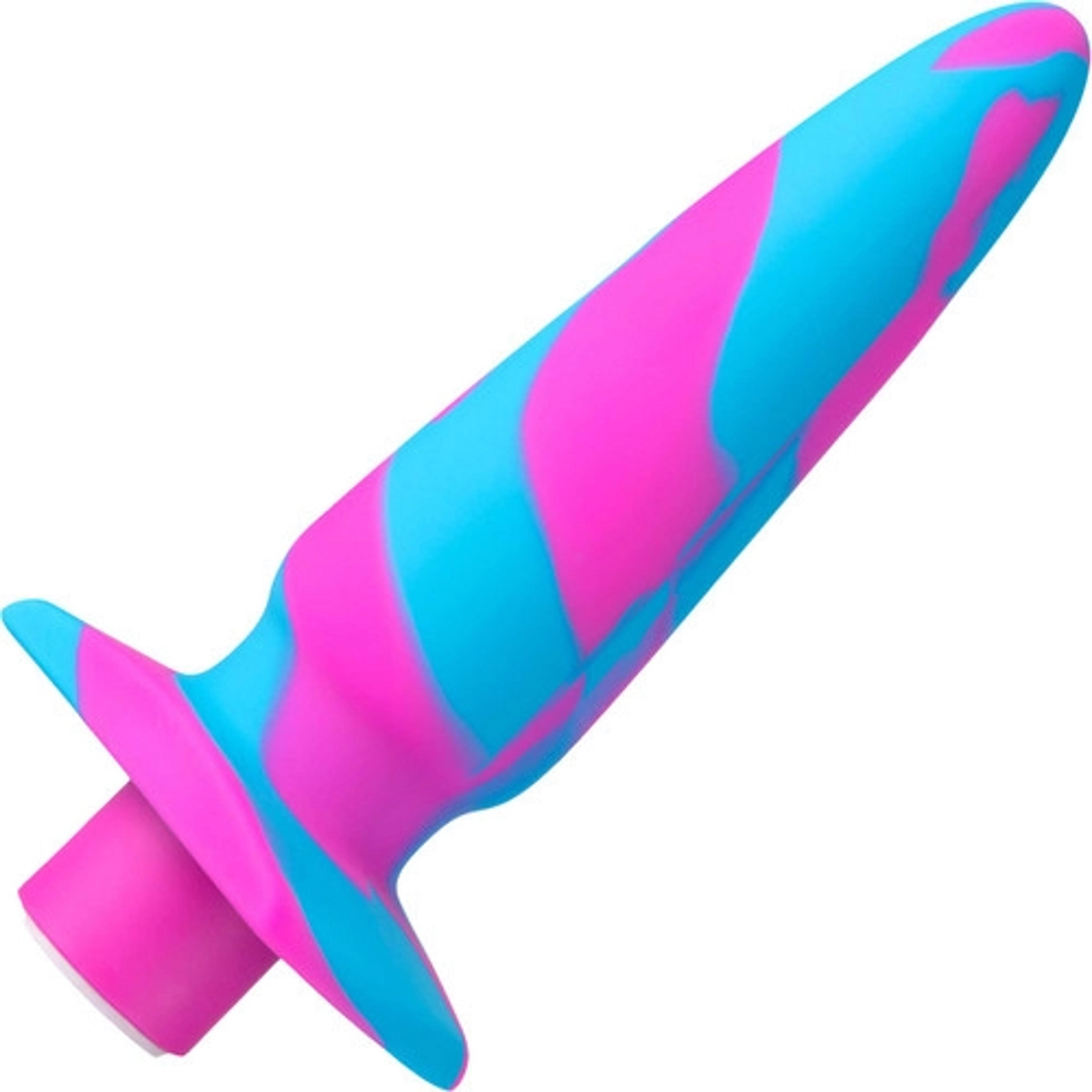 Avant Vibrotize Rechargeable Waterproof Vibrating Silicone Butt Plug By Blush - Fuchsia