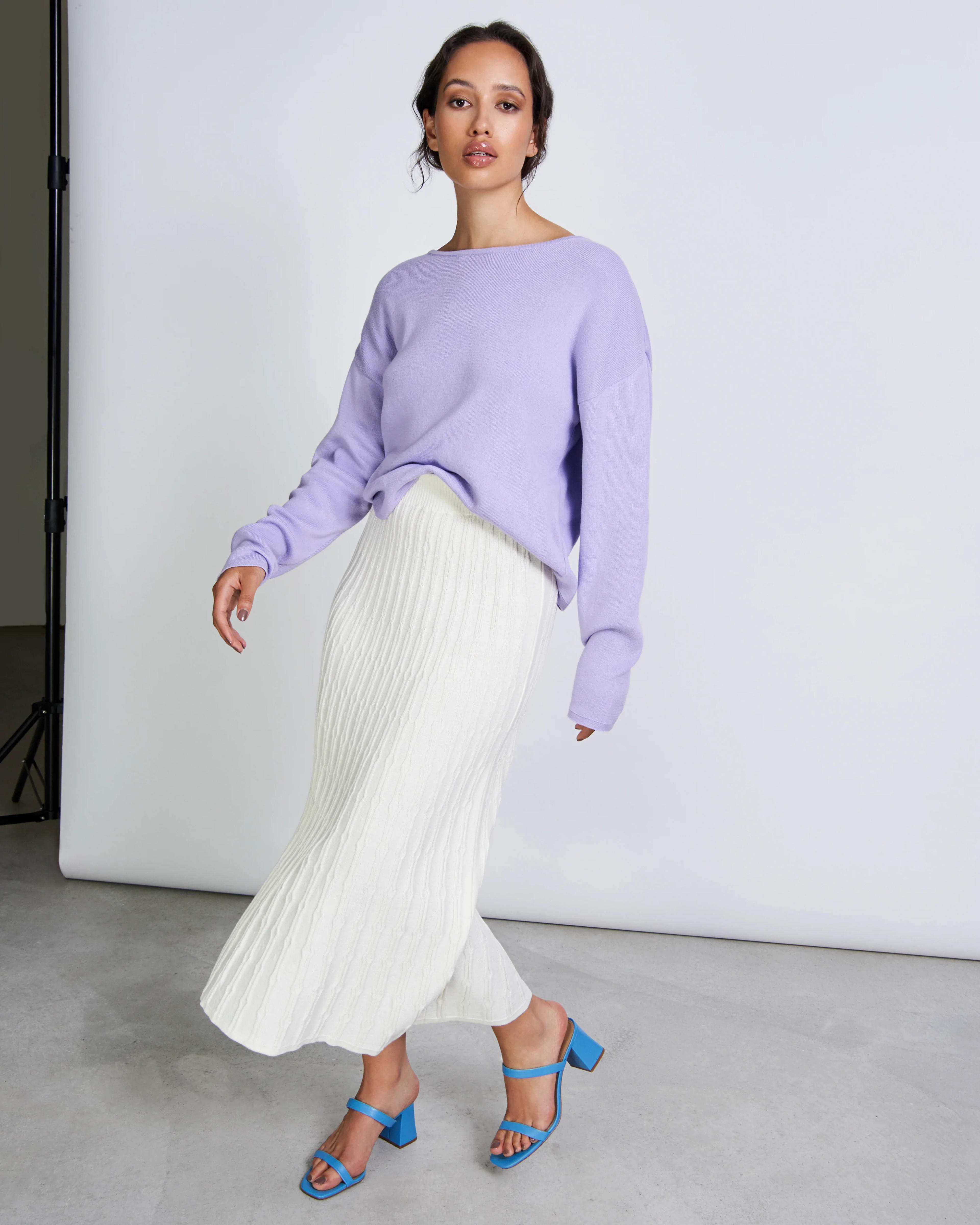 Herta Knit Skirt Offwhite