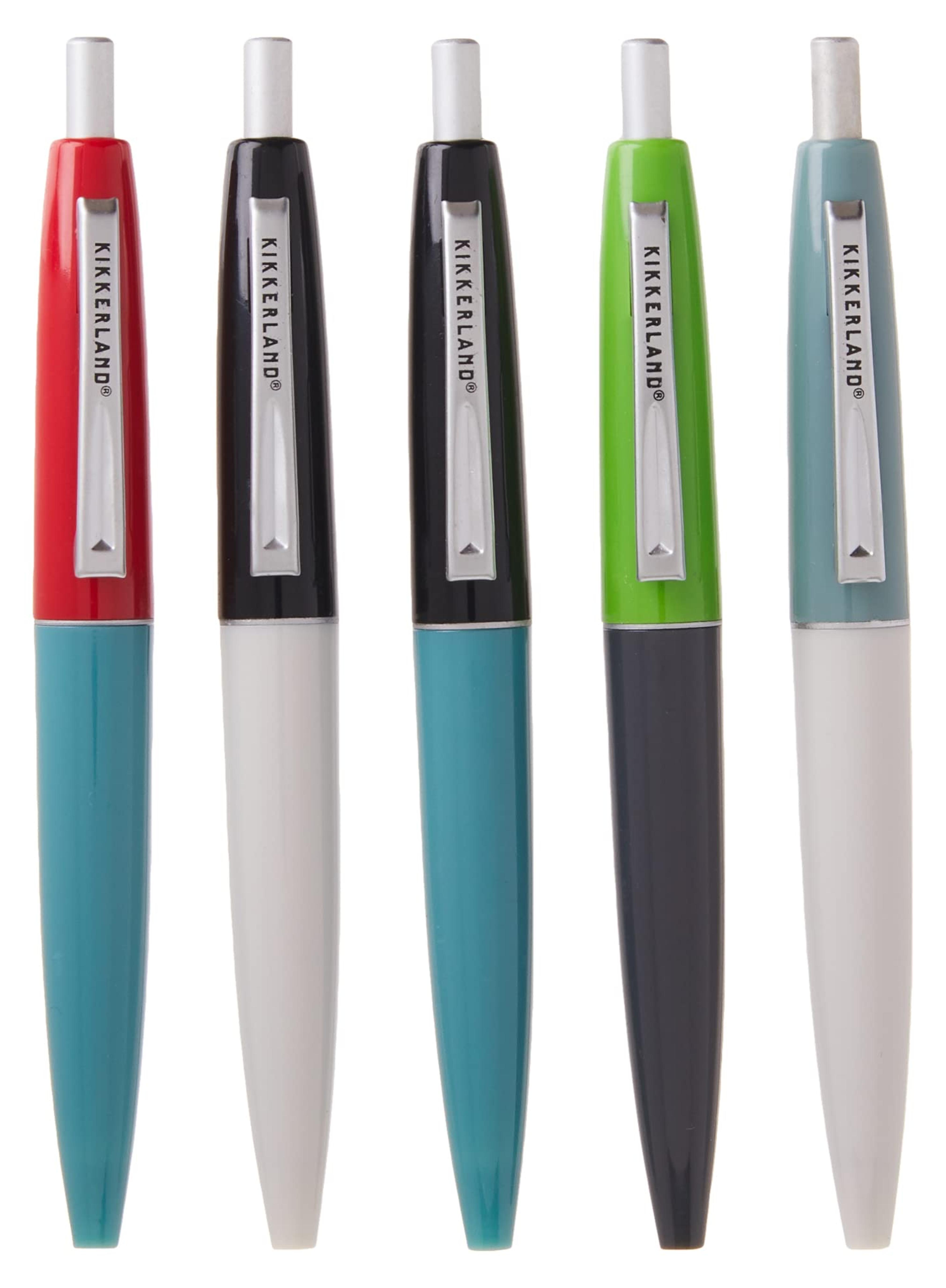 Kikkerland Mini Retro Pens, Set of 5