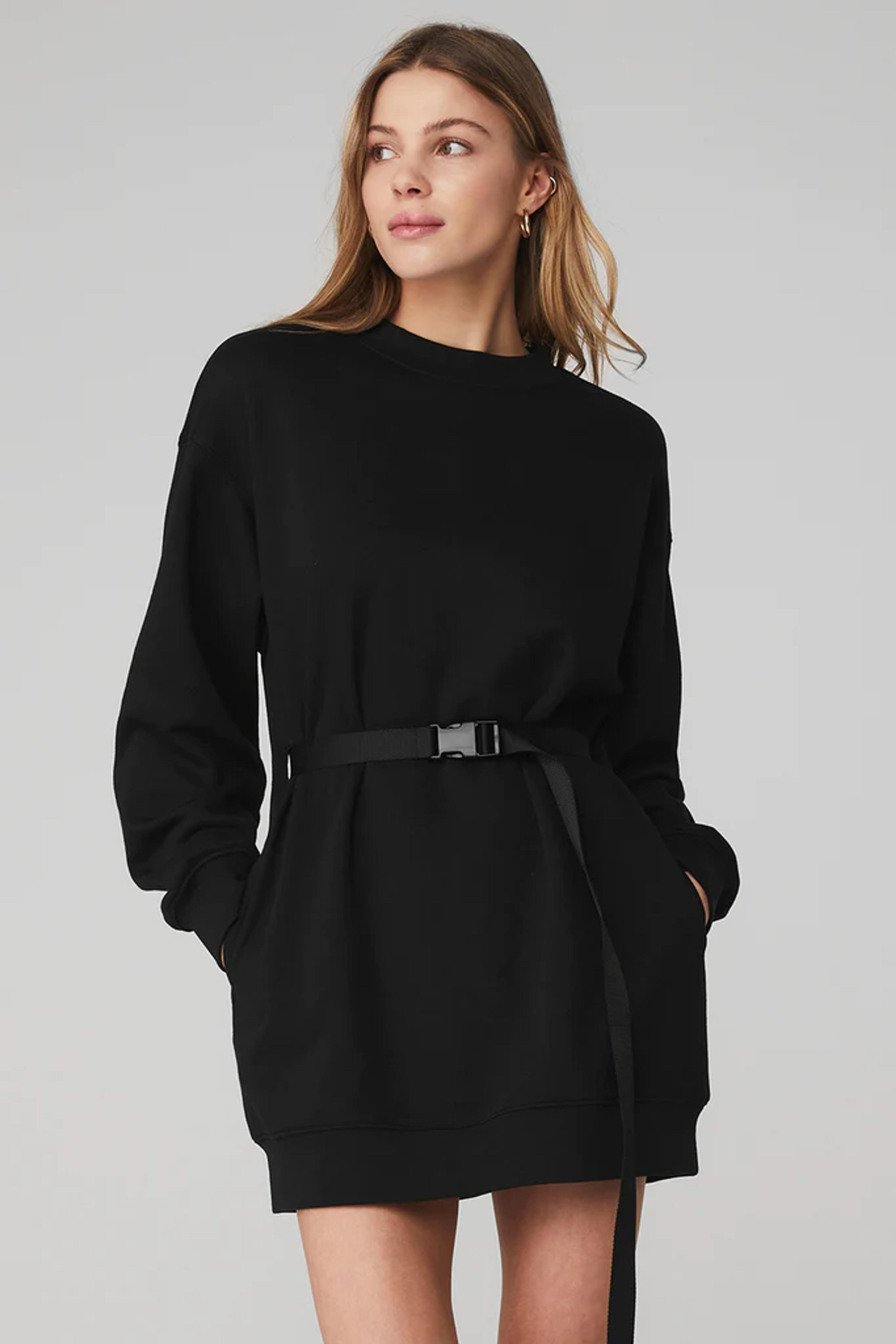 Cityscape Sweatshirt Dress - Black | Alo Yoga