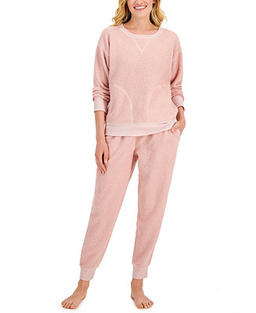 Jenni Women's Solid Sherpa Pajama Set, Created for Macy's & Reviews - All Pajamas, Robes & Loungewear - Women - Macy's