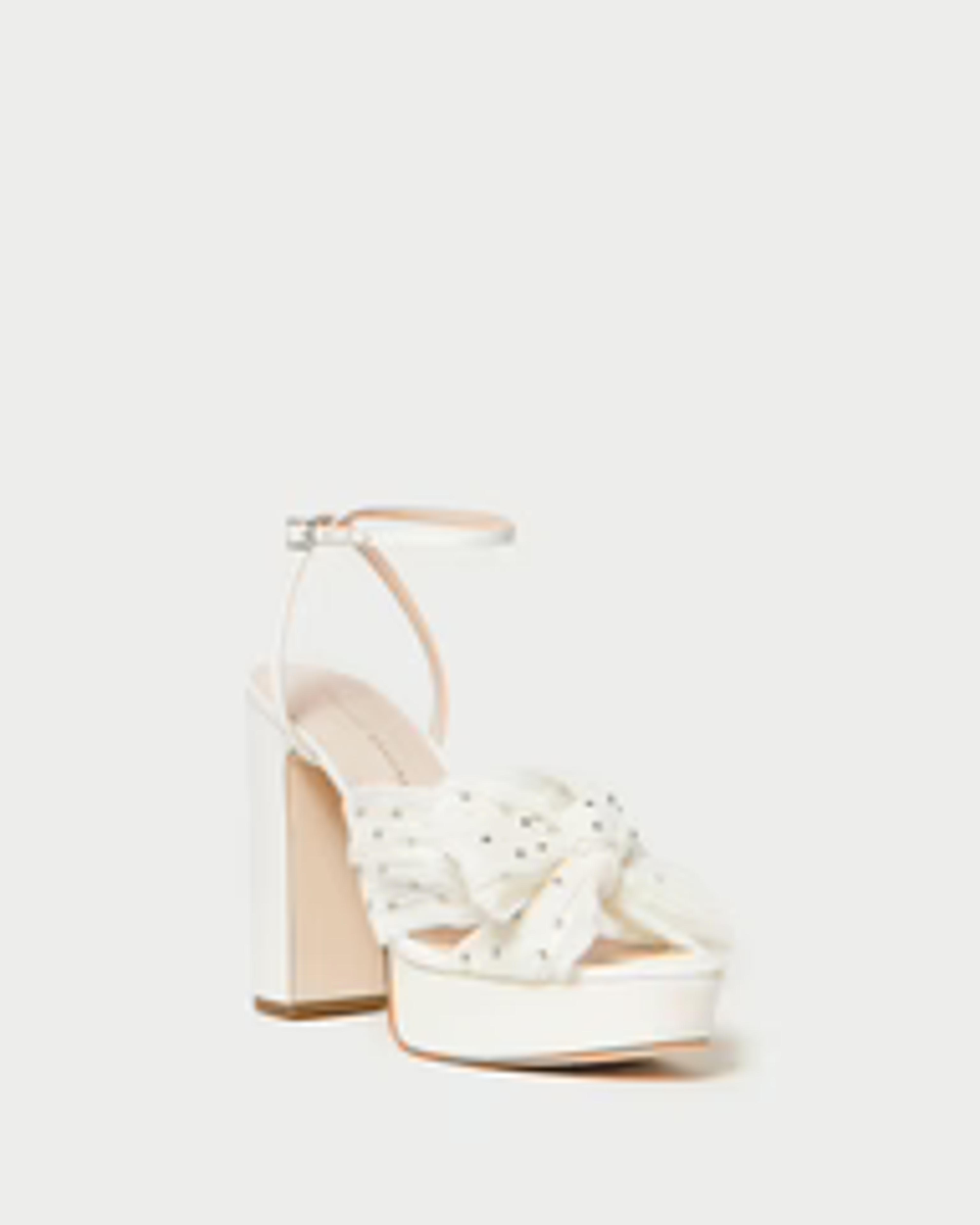 Loeffler Randall | Natalia Pearl/Rhinestone Platform Bow Heel I Heeled Sandals I Footwear